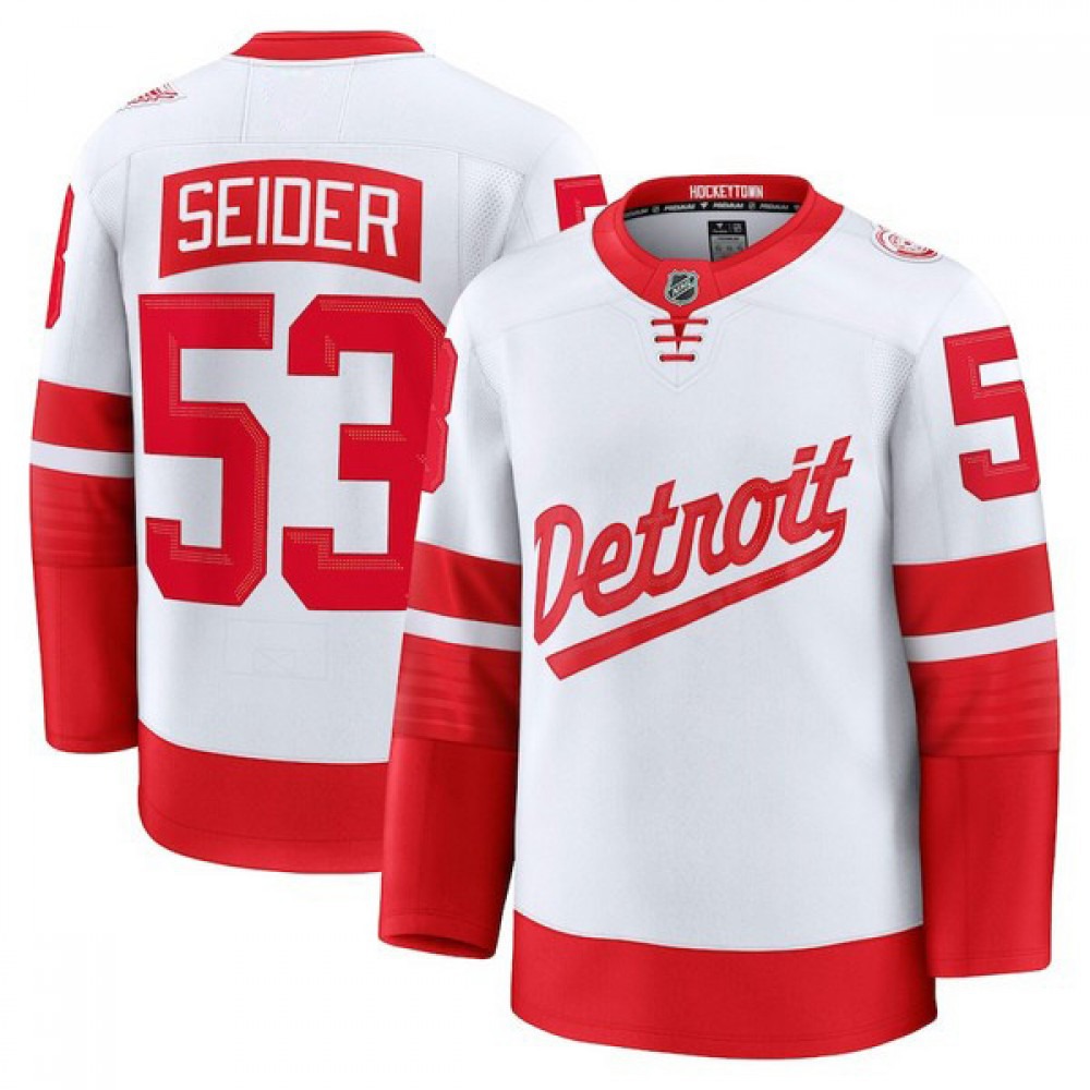 Men's Detroit Red Wings 2025 White Jersey