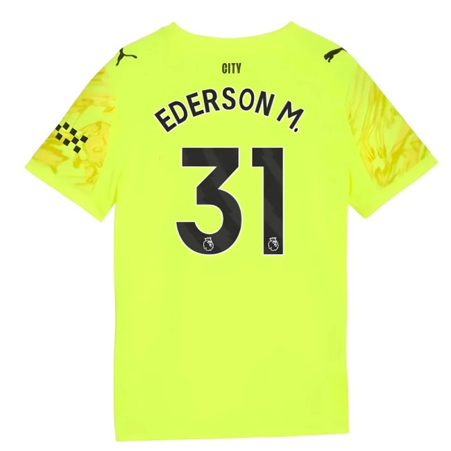 Kids' Man City 2025/26 Yellow City Jersey