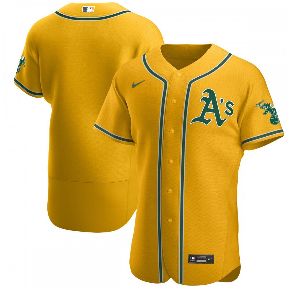Men's Oakland Athletics Gold Jersey
