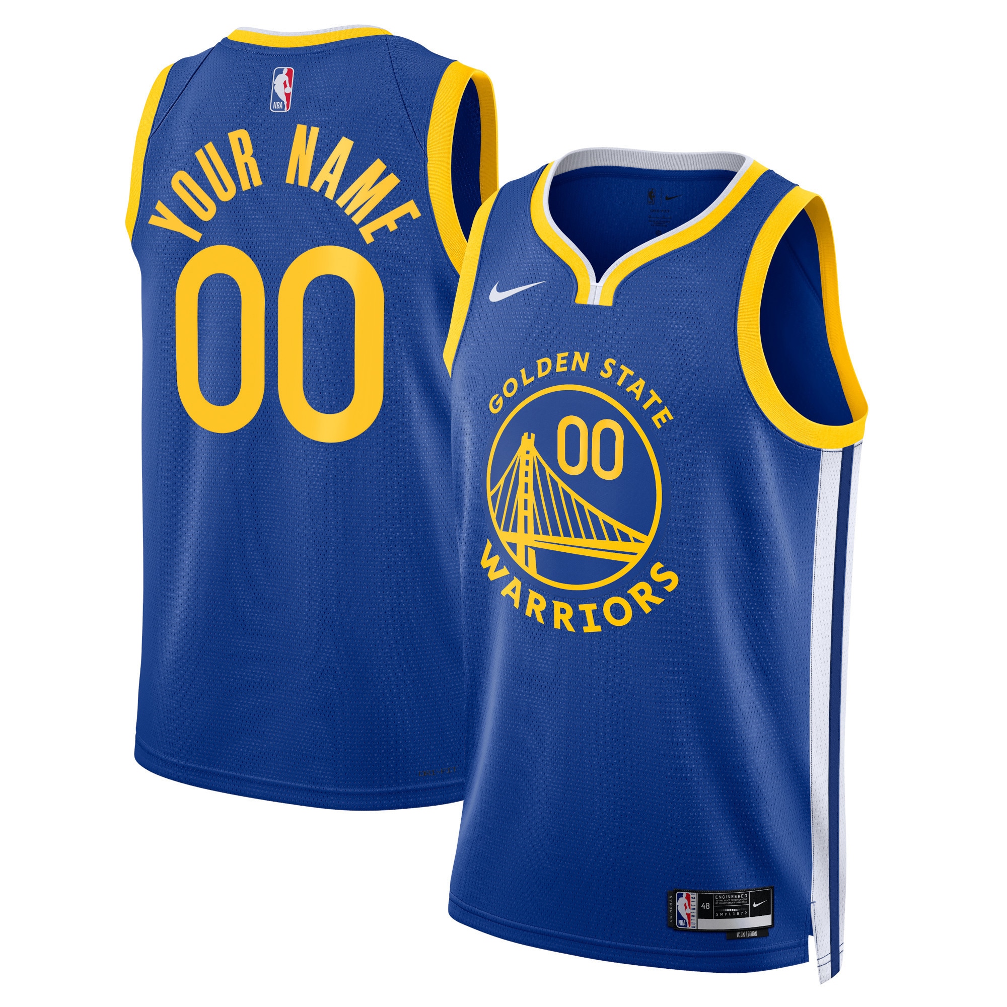 Kids' Golden State Warriors Royal Icon Swingman Jersey