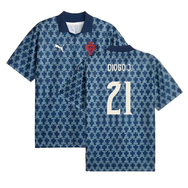 Kids' Portugal 2025/26 Blue Retro Jersey