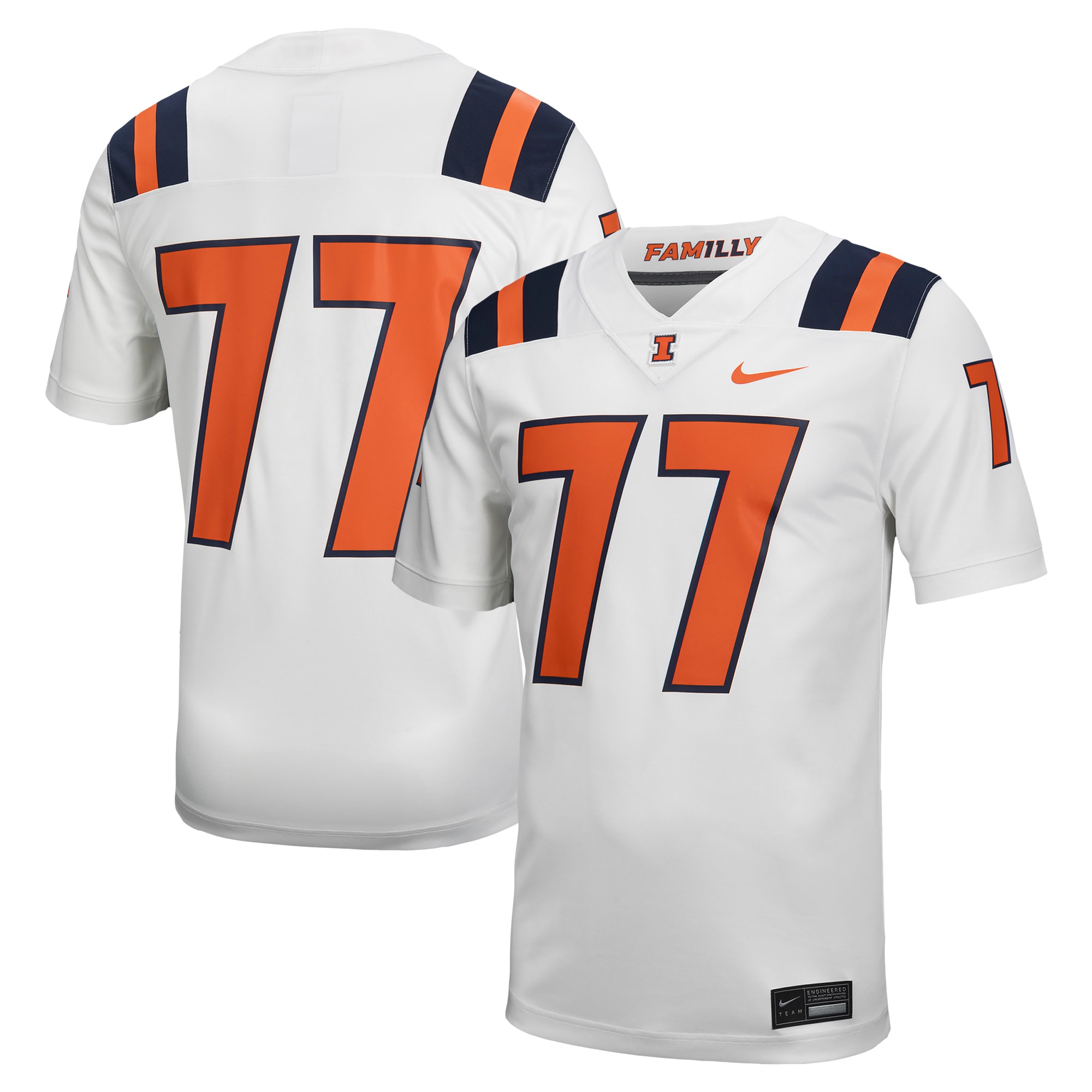 Men's Illinois Fighting Illini White Jersey