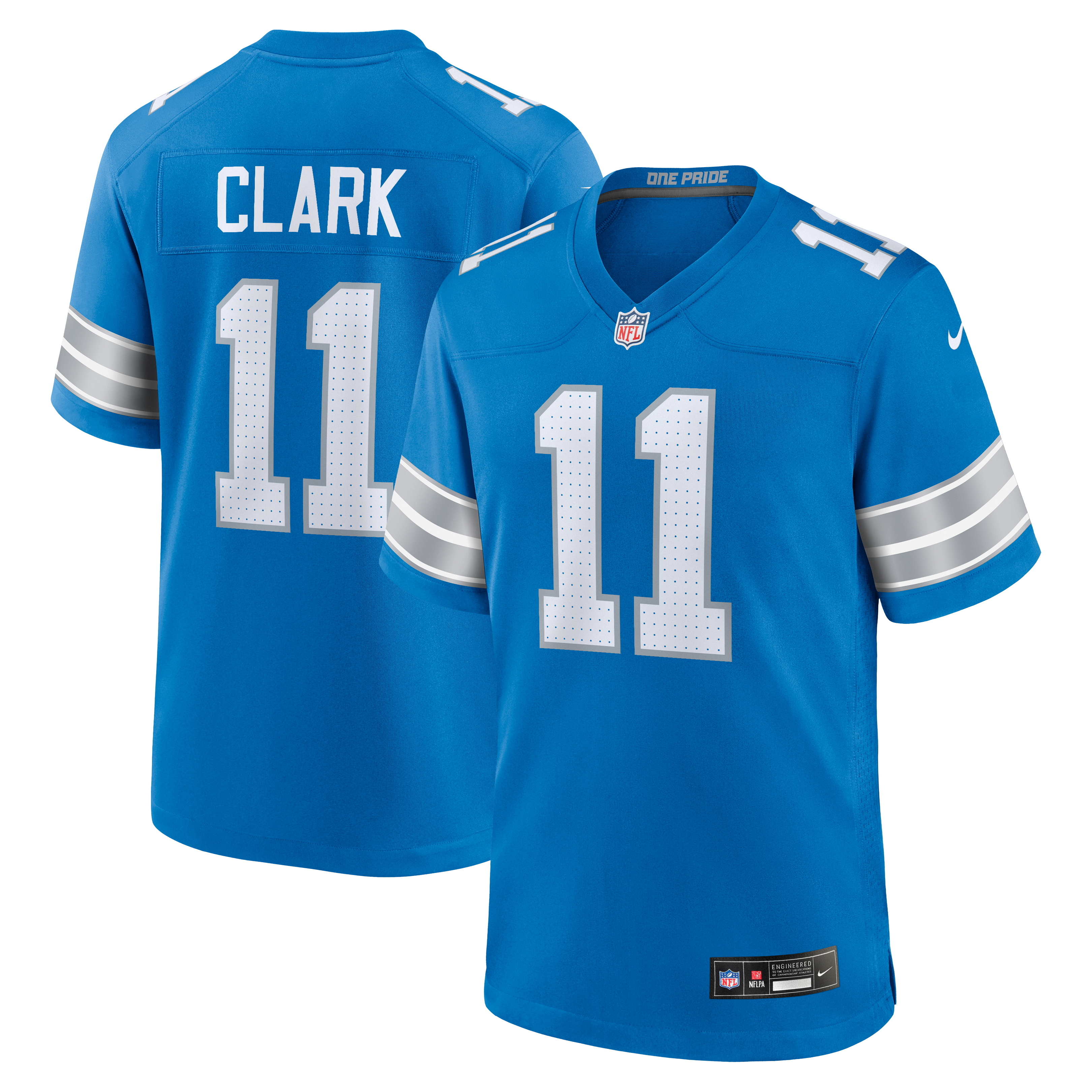 Men's Detroit Lions Blue Game Jersey