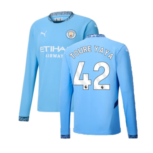 Kids' Man City 2024/25 City Long Sleeve Jersey