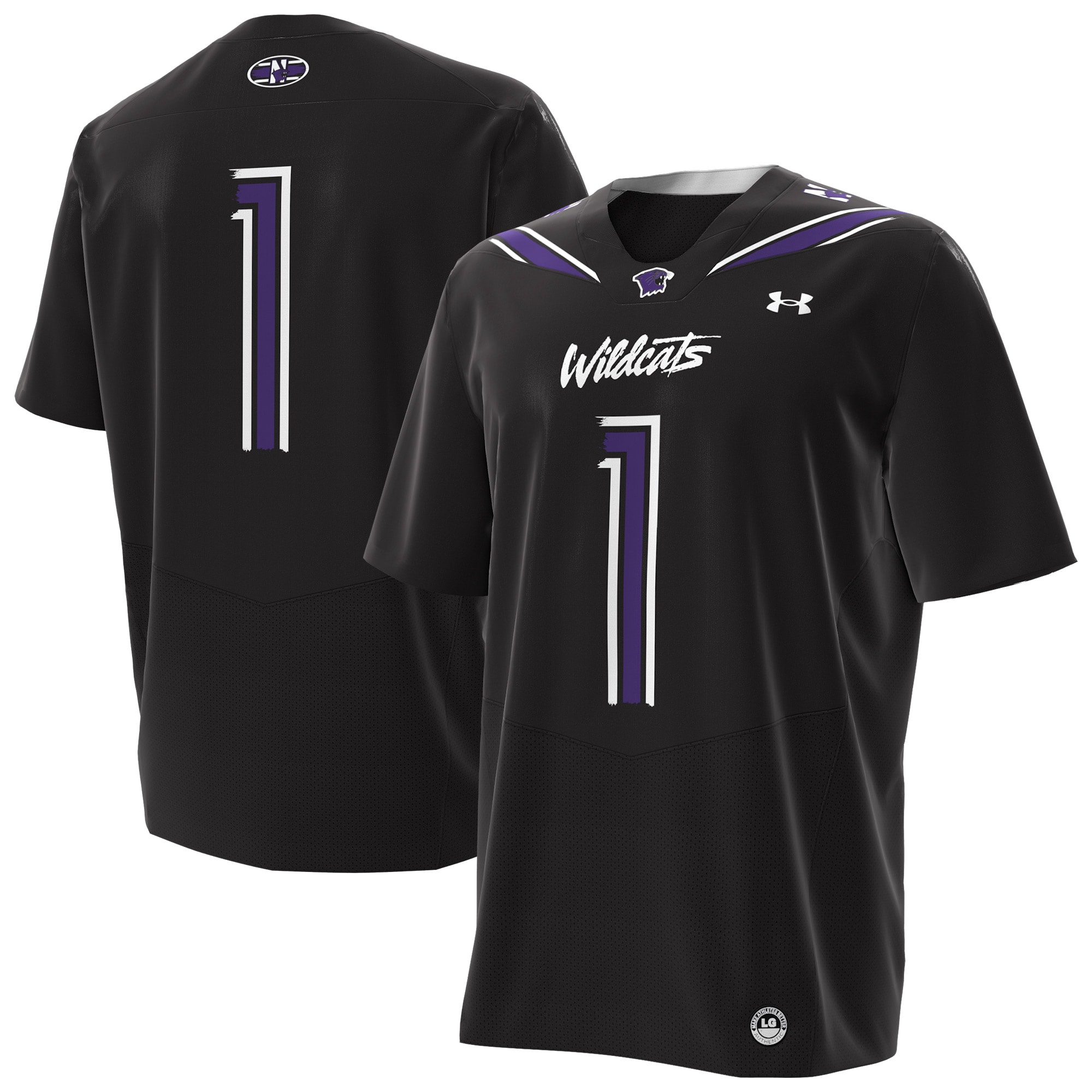 Men's Northwestern Wildcats Black Replica Jersey