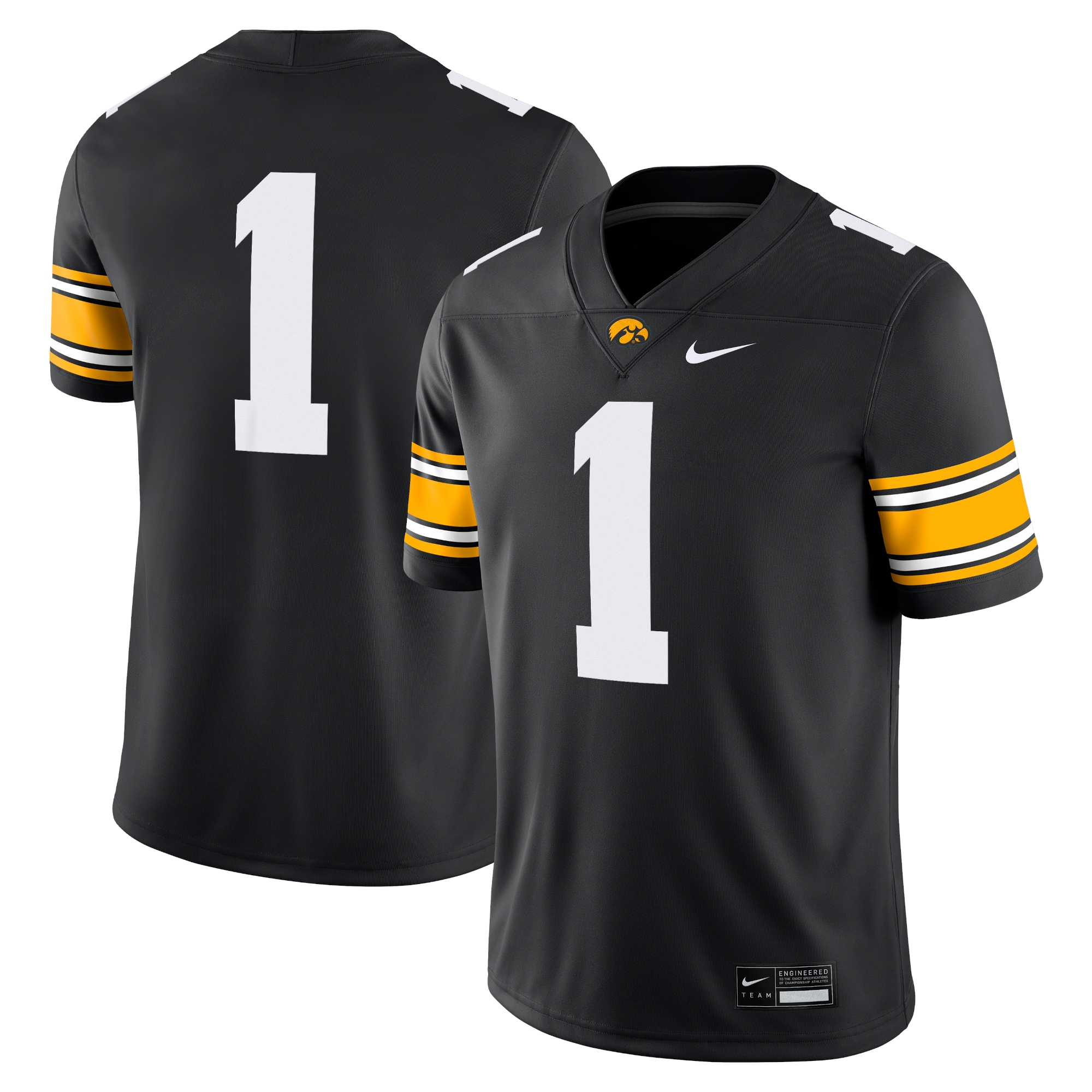 Men's Iowa Hawkeyes Black Game Jersey