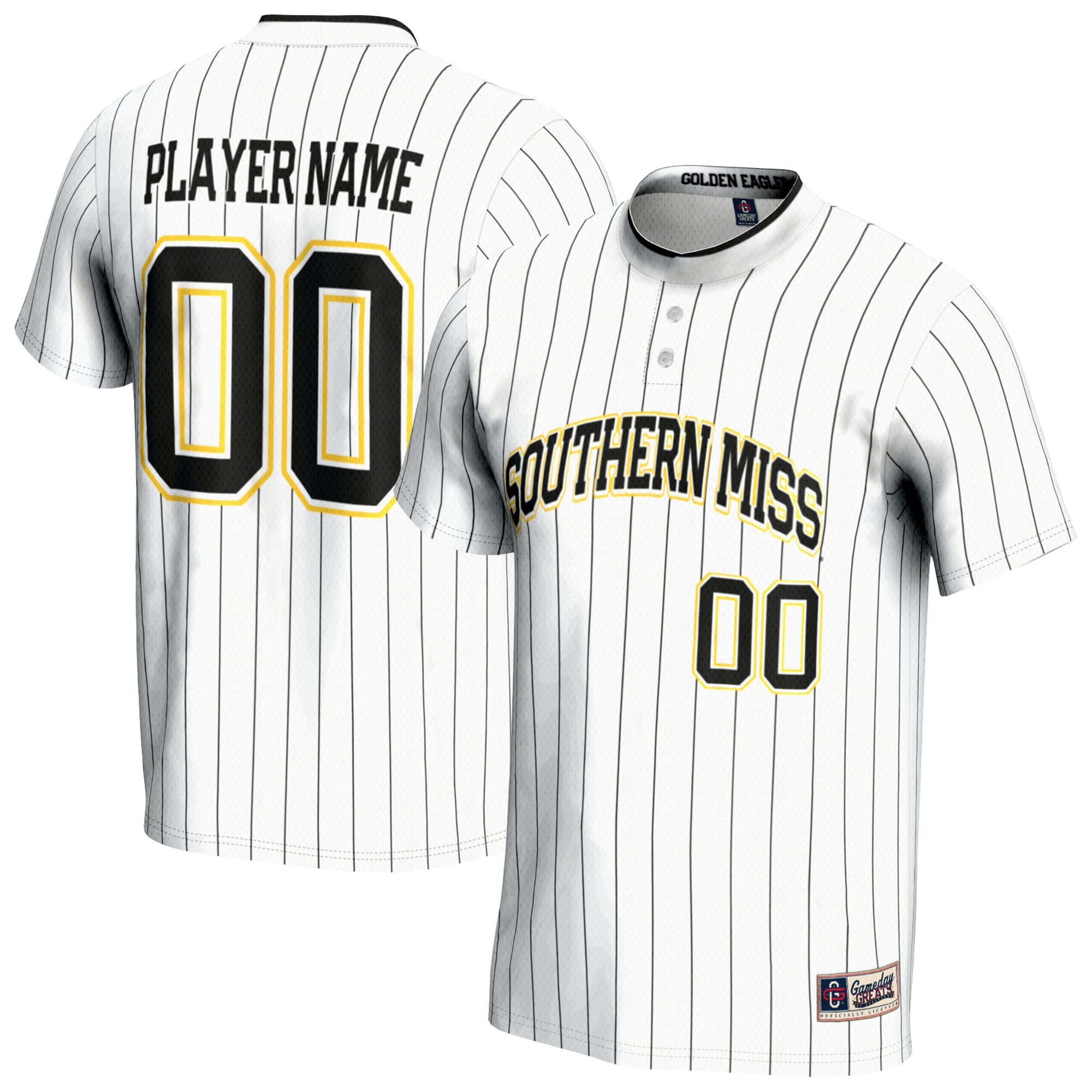 Kids' Southern Miss Golden White Player Jersey