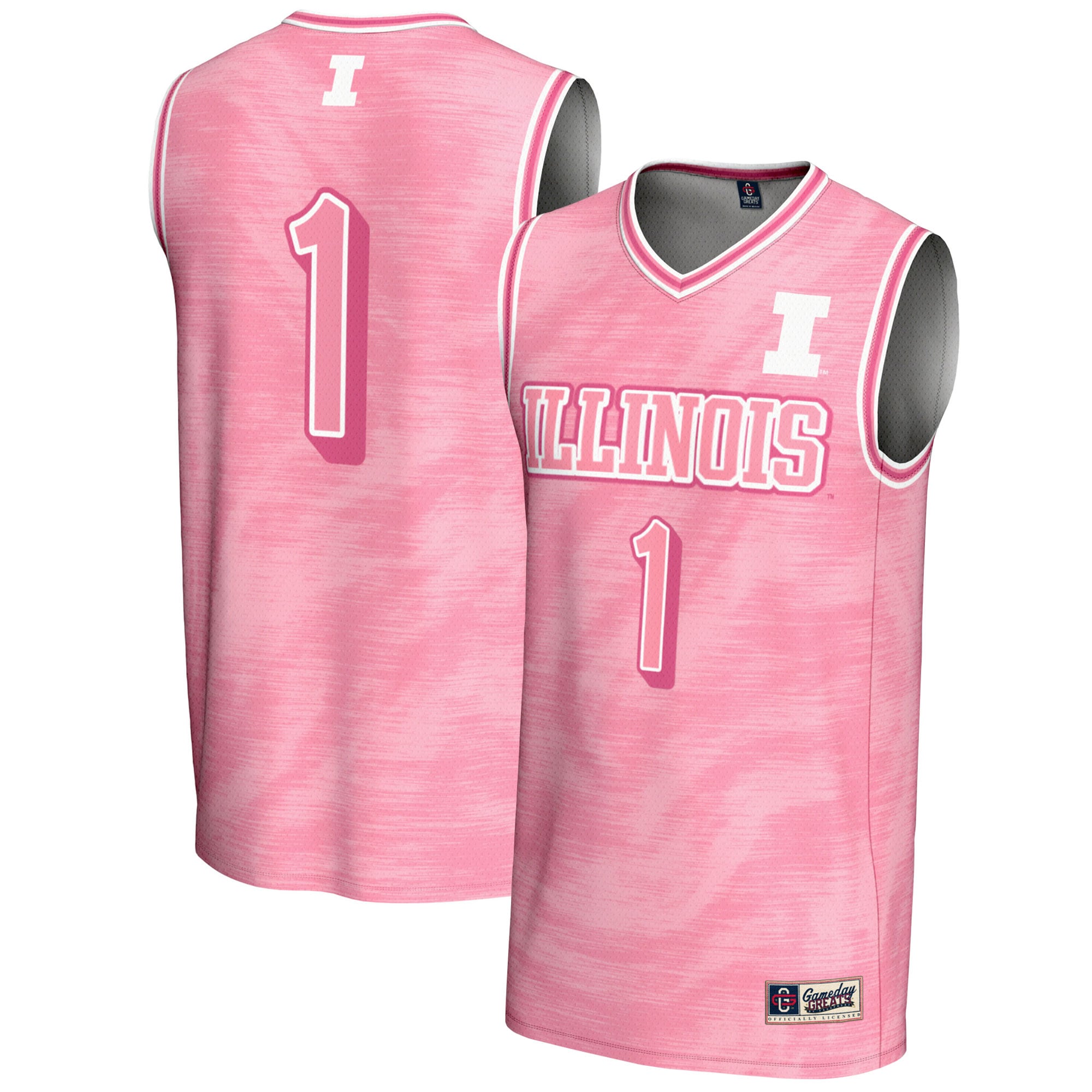 Men's Illinois Fighting Illini Pink Jersey