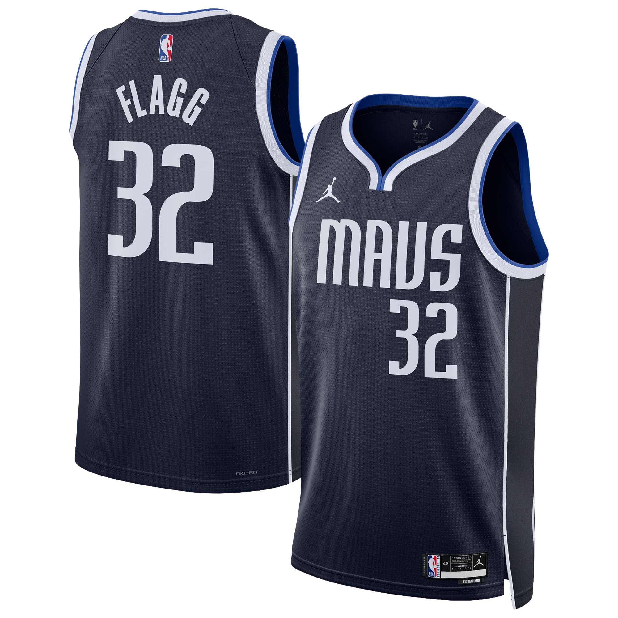 Men's Dallas Mavericks Navy Statement Swingman Jersey