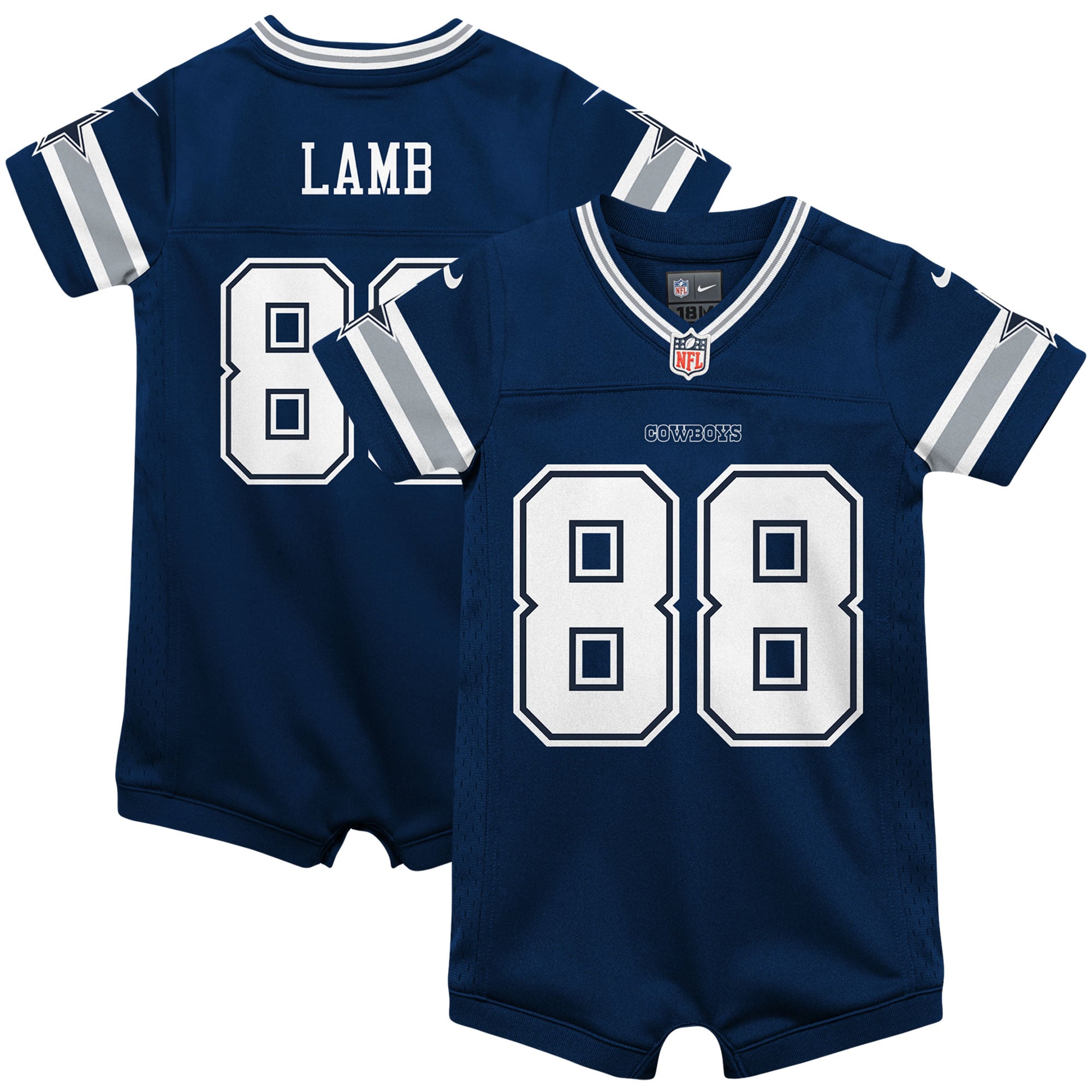 Kids' Dallas Cowboys Navy Game Romper