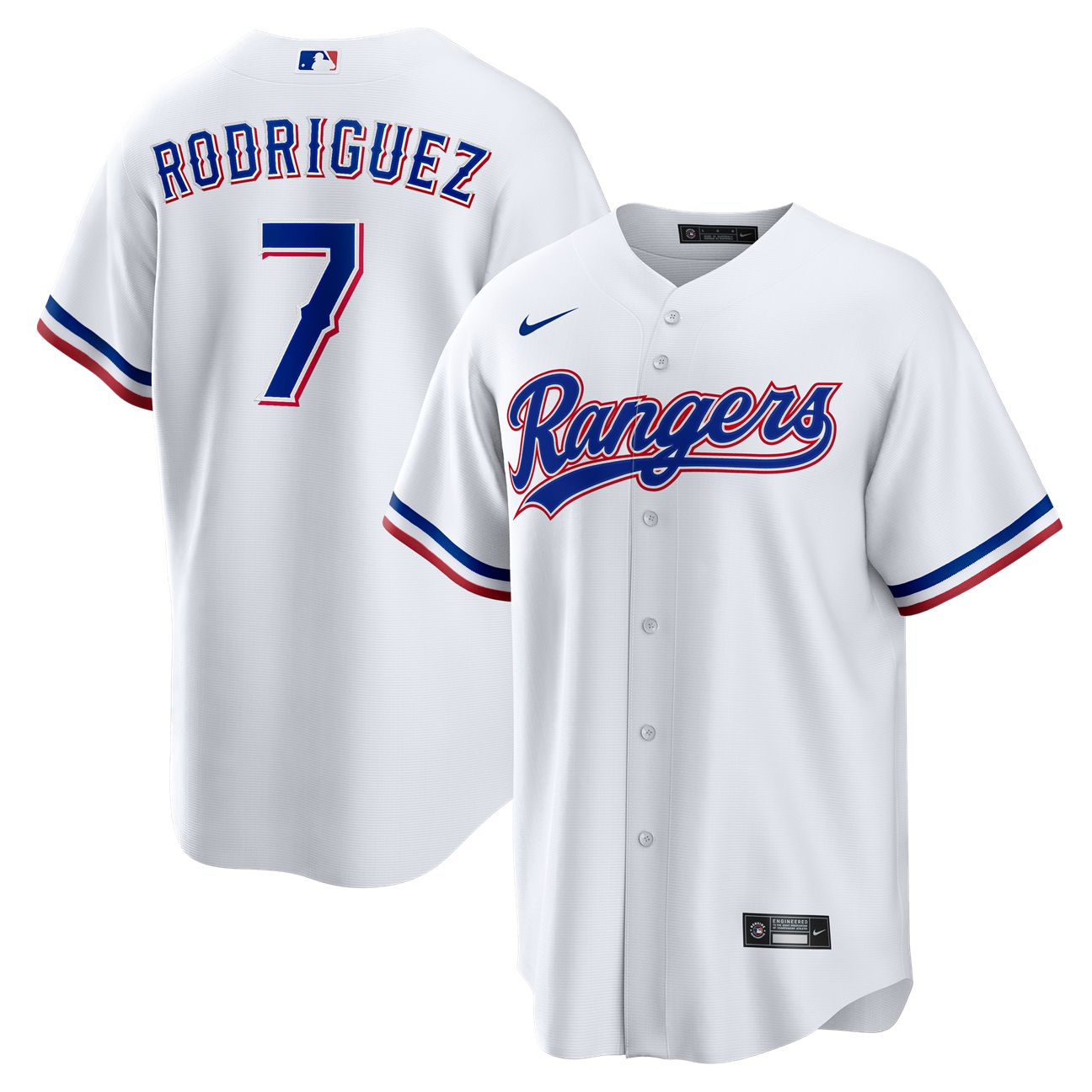 Men's Texas Rangers White Player Jersey