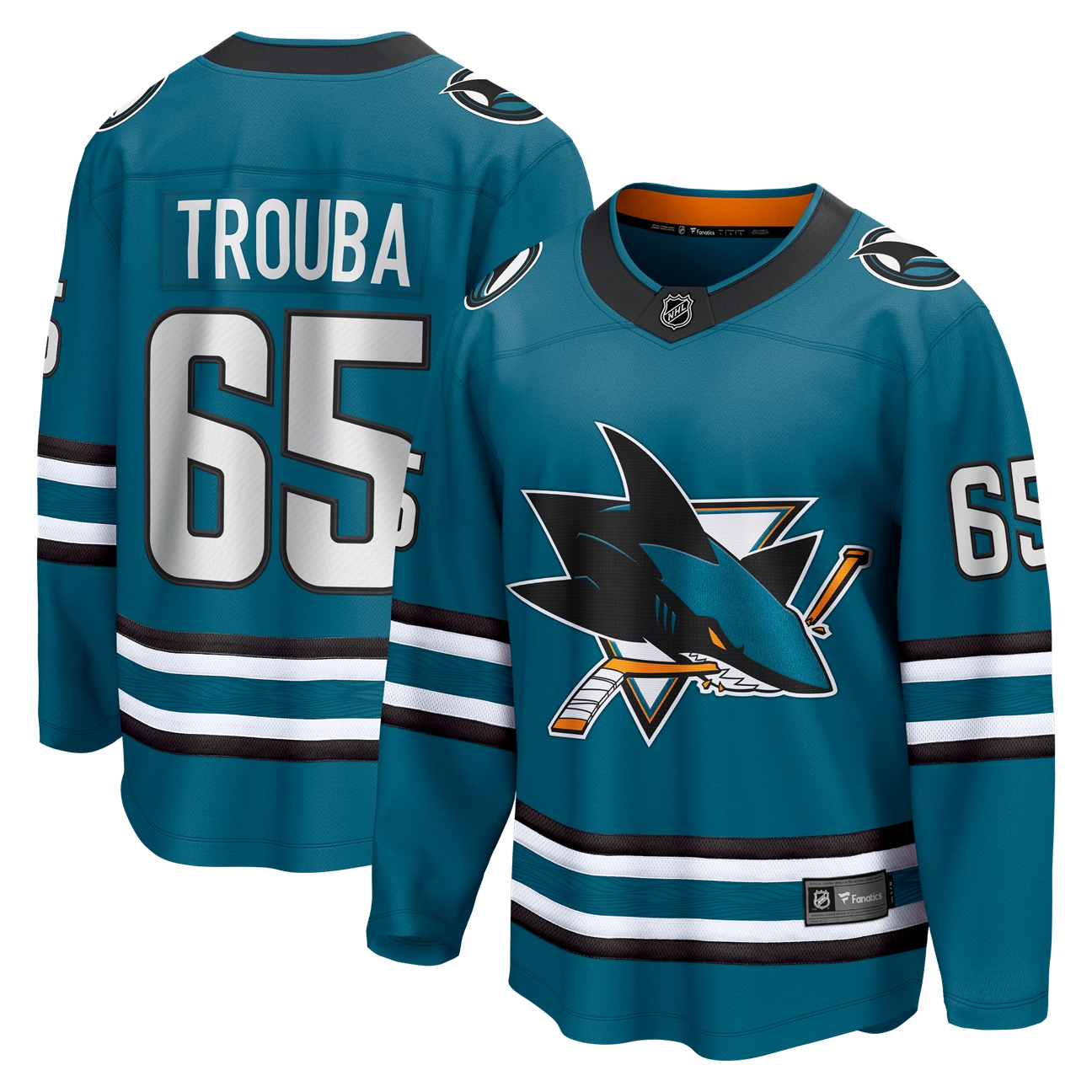 Men's San Jose Sharks Teal Home Jersey
