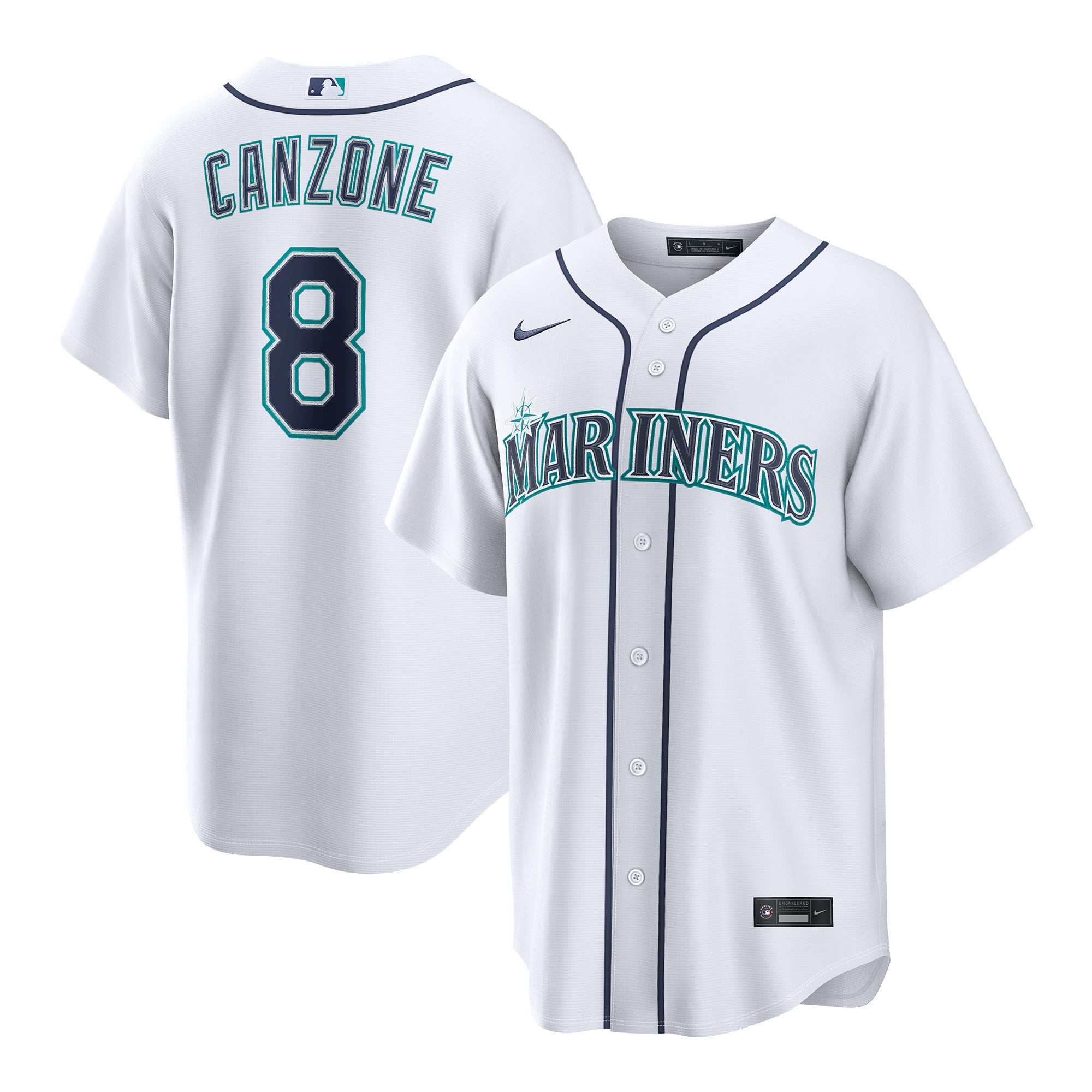 Men's Seattle Mariners White Replica Jersey
