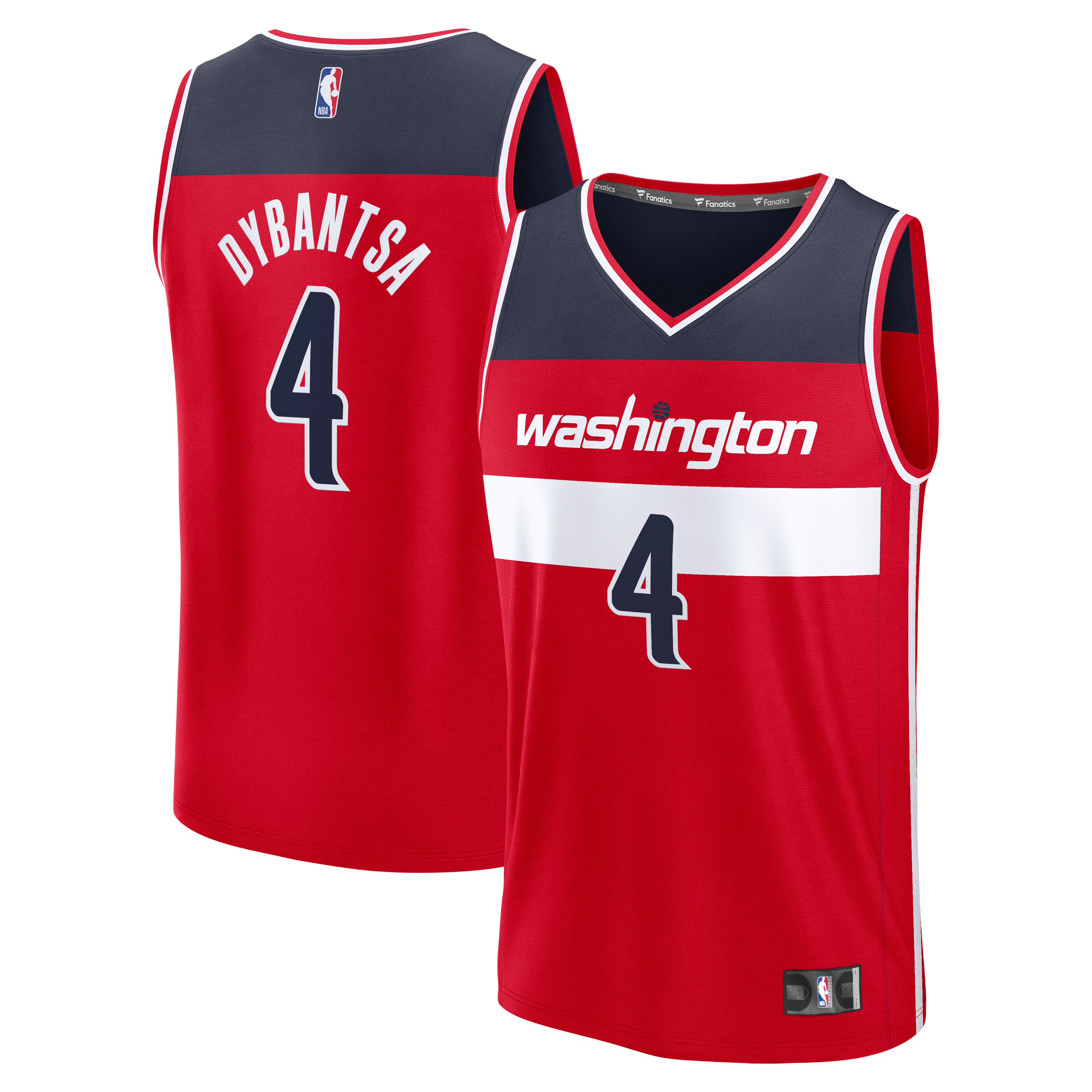 AJ Dybantsa Washington Wizards Red Basketball Jersey - Men's
