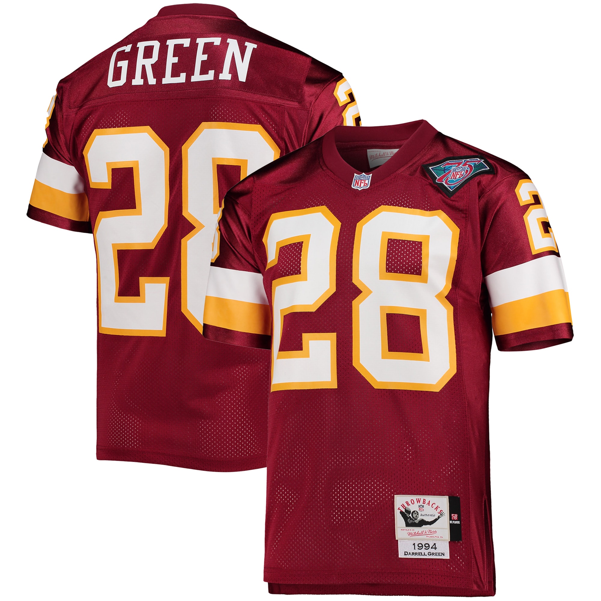 Women's Green Washington Burgundy Throwback Player Jersey