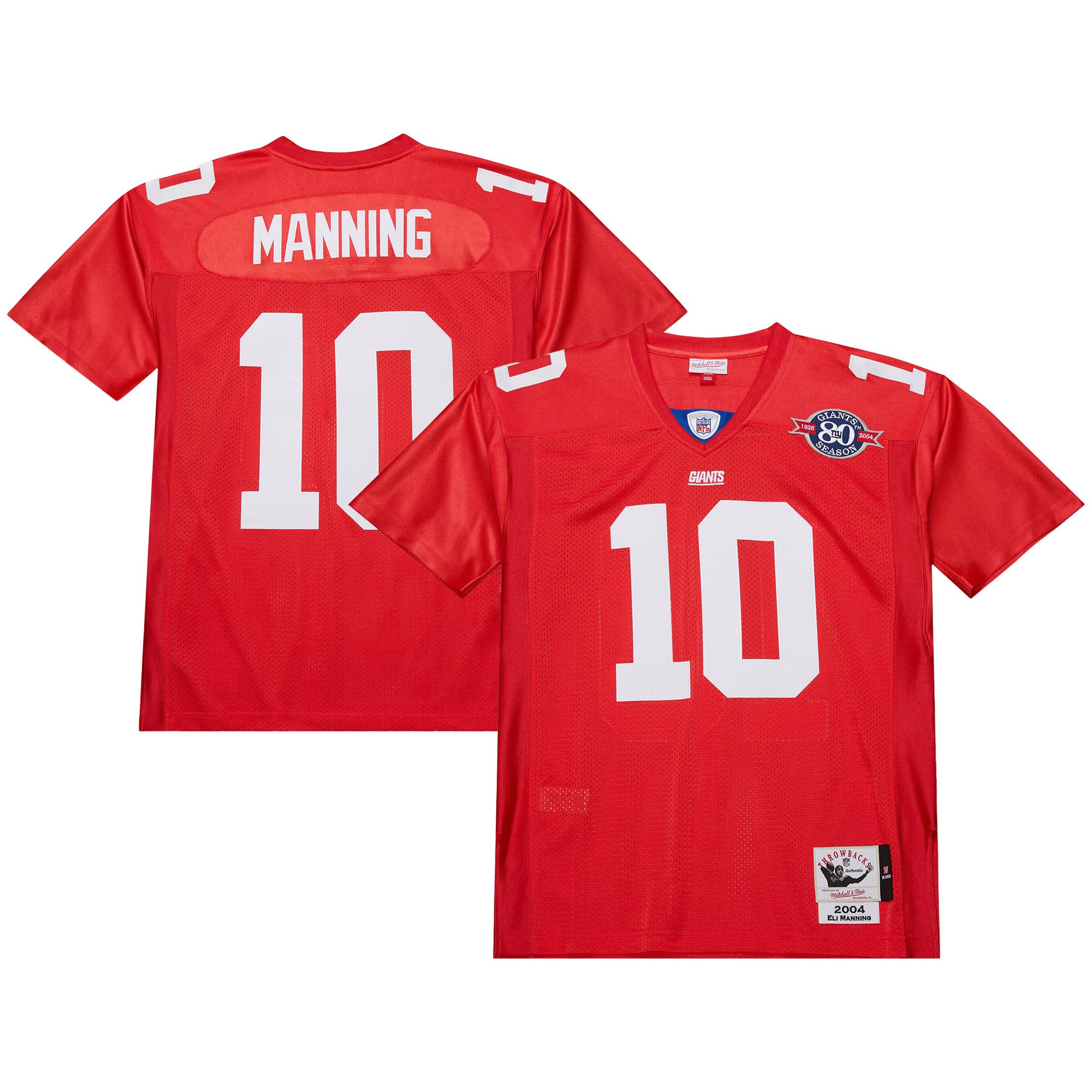 Men's New York Giants Red Throwback Player Jersey