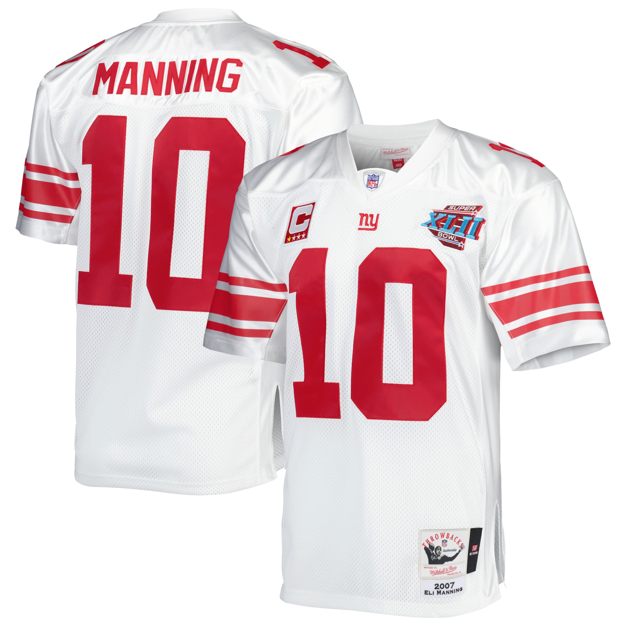 Women's New York Giants White Throwback Player Jersey