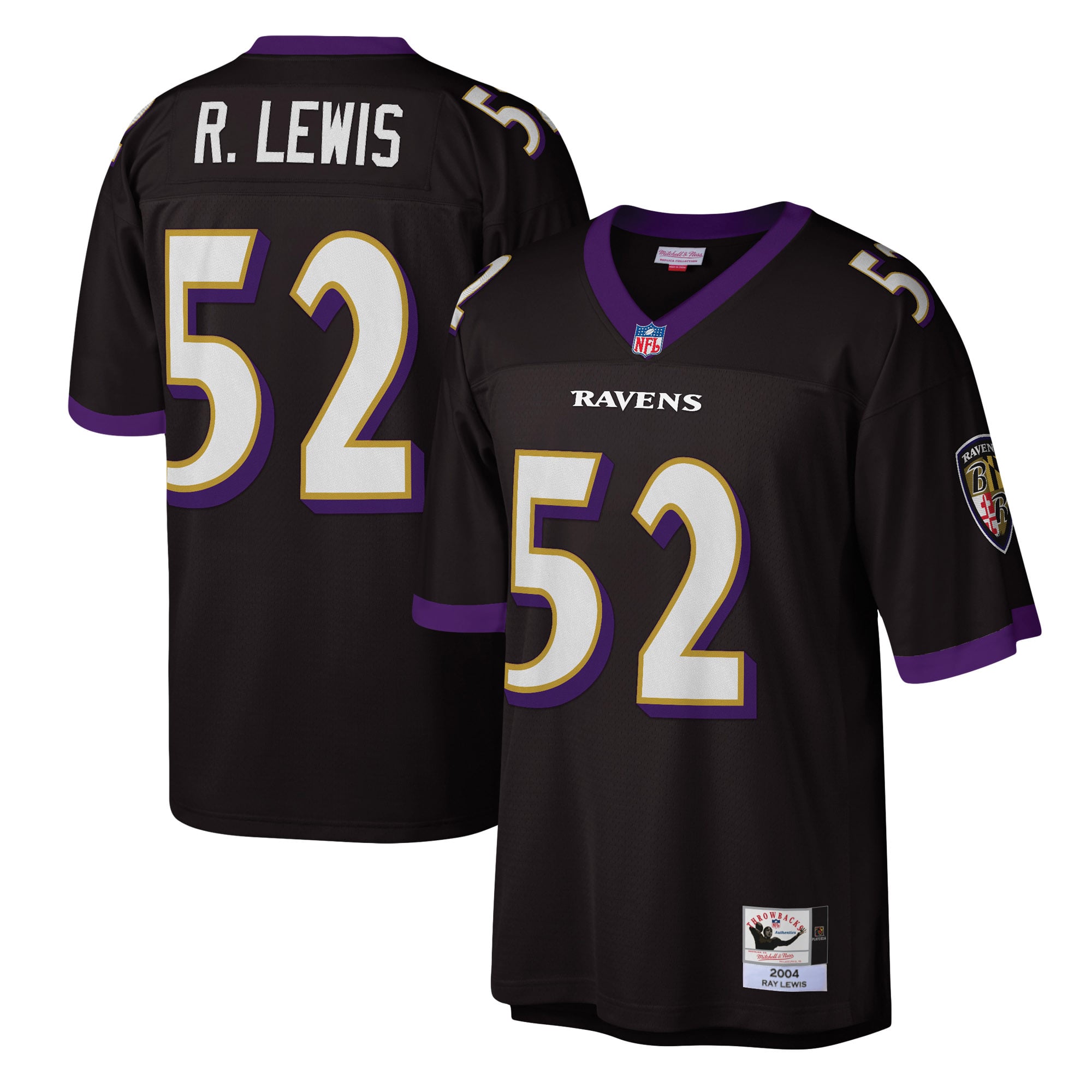 Women's Baltimore Ravens Black Throwback Player Jersey