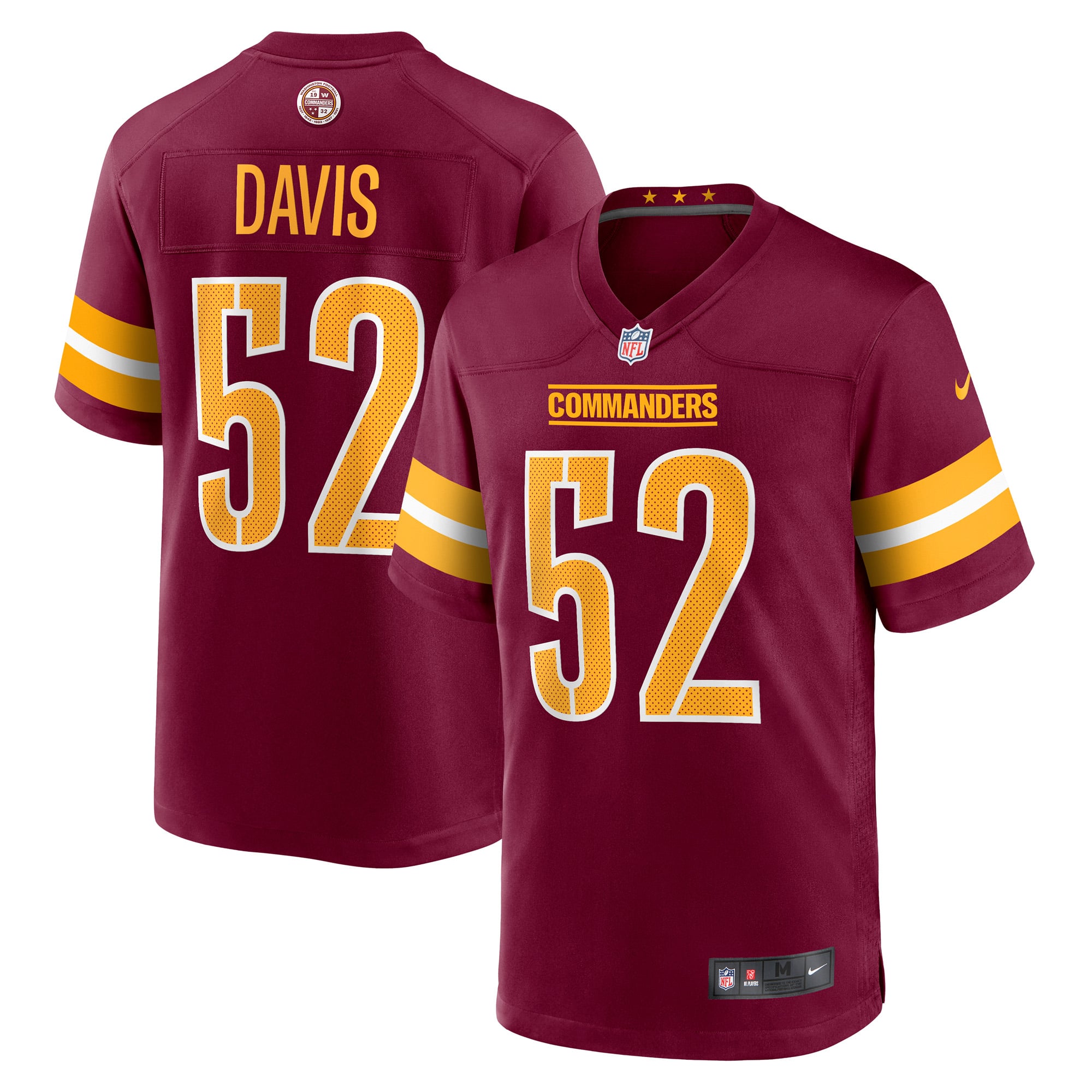 Men's Washington Commanders Burgundy Player Jersey