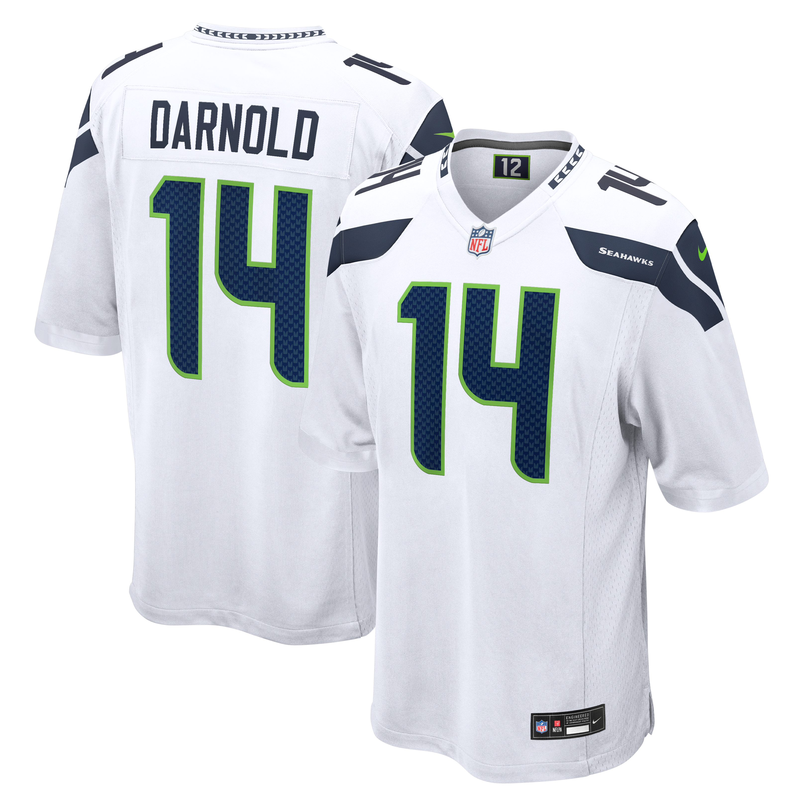 Kids' Seattle Seahawks White Game Jersey