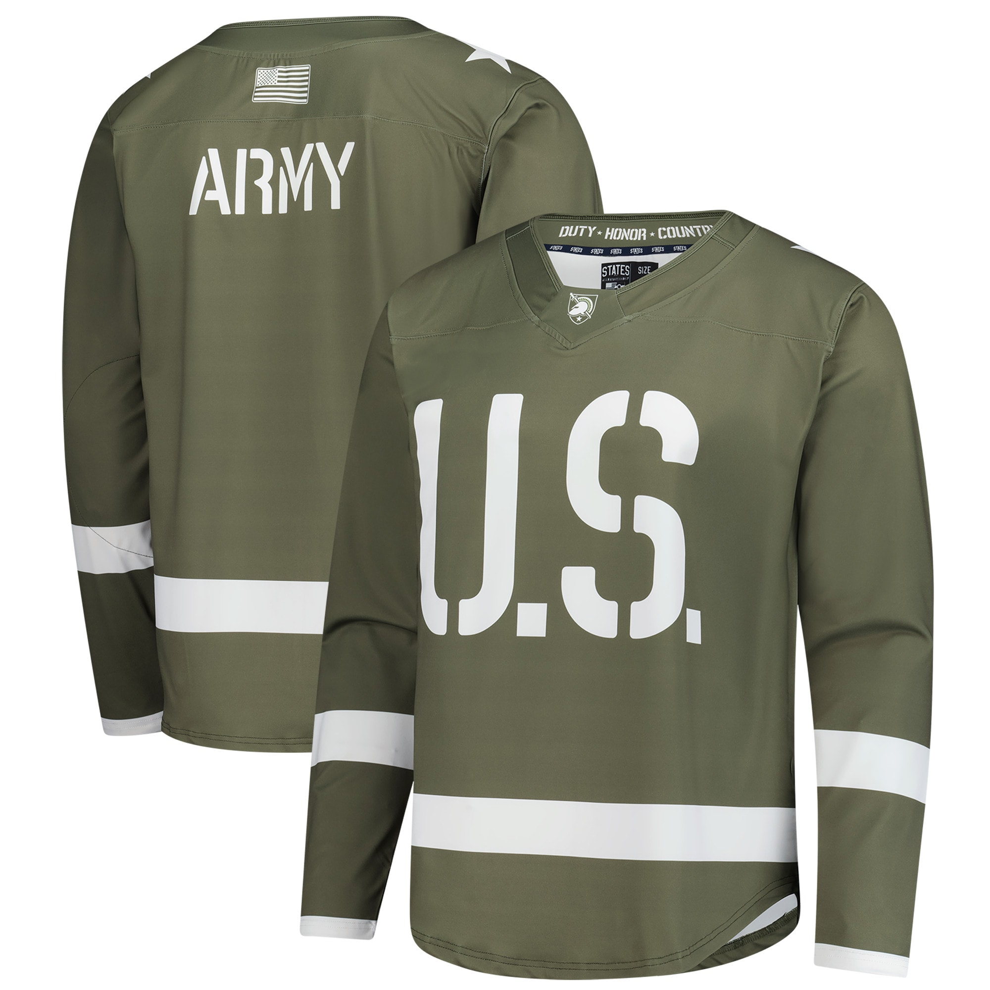 Kids' Army Black Knights Olive Replica Jersey