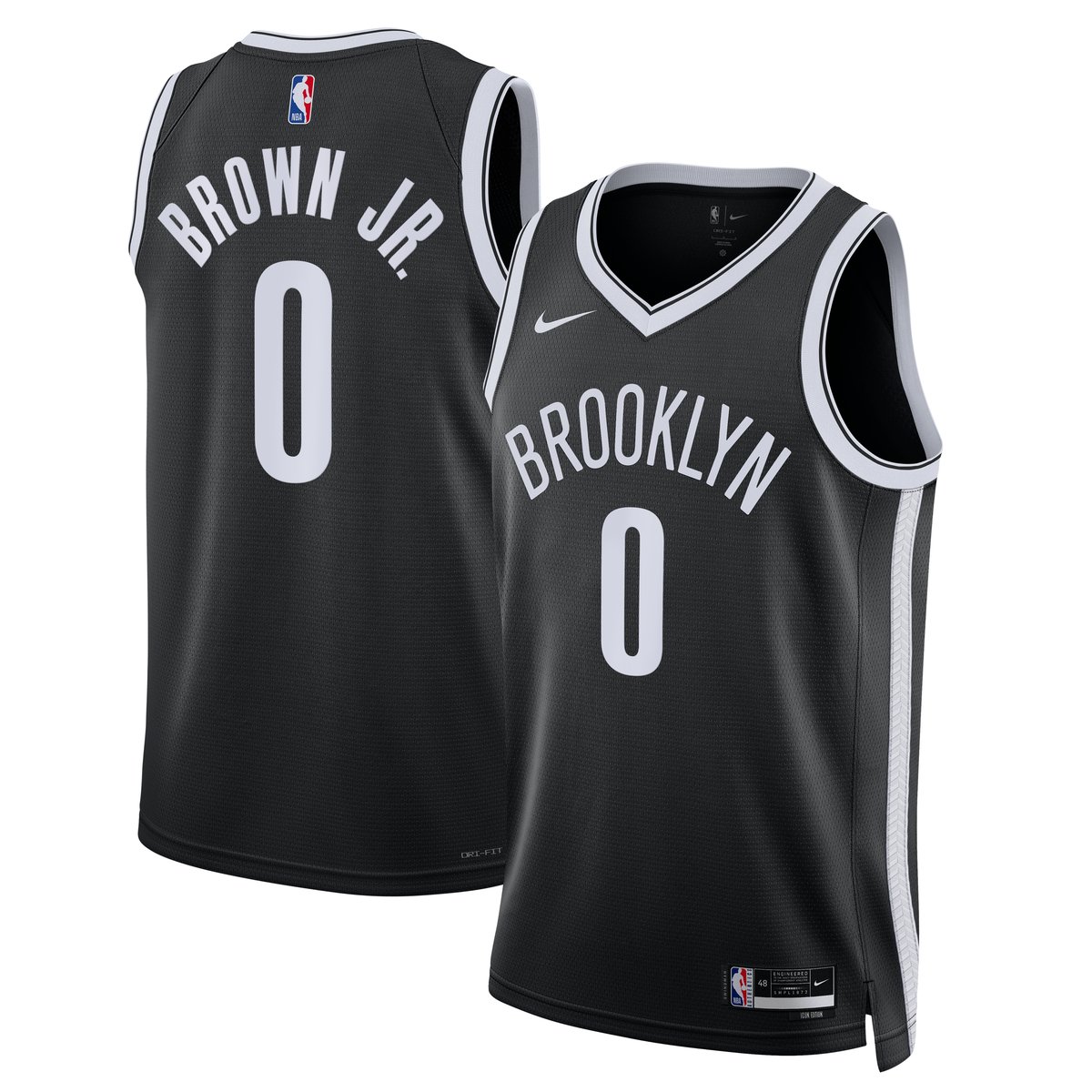 Kids' Brooklyn Nets Brown Icon Swingman Jersey