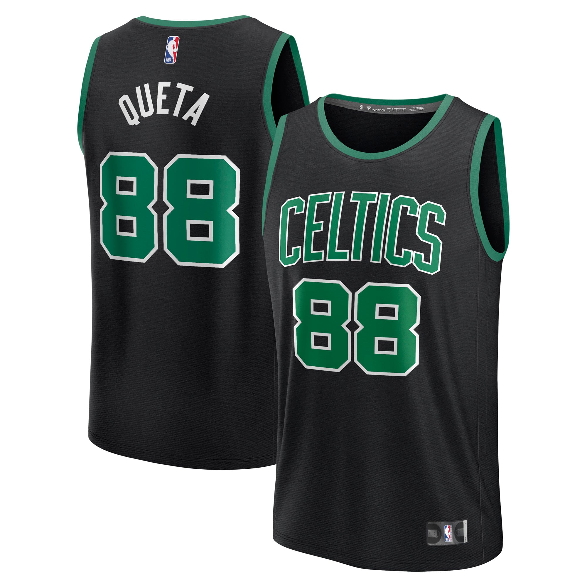 Neemias Queta Boston Celtics Black Basketball Jersey - Youth