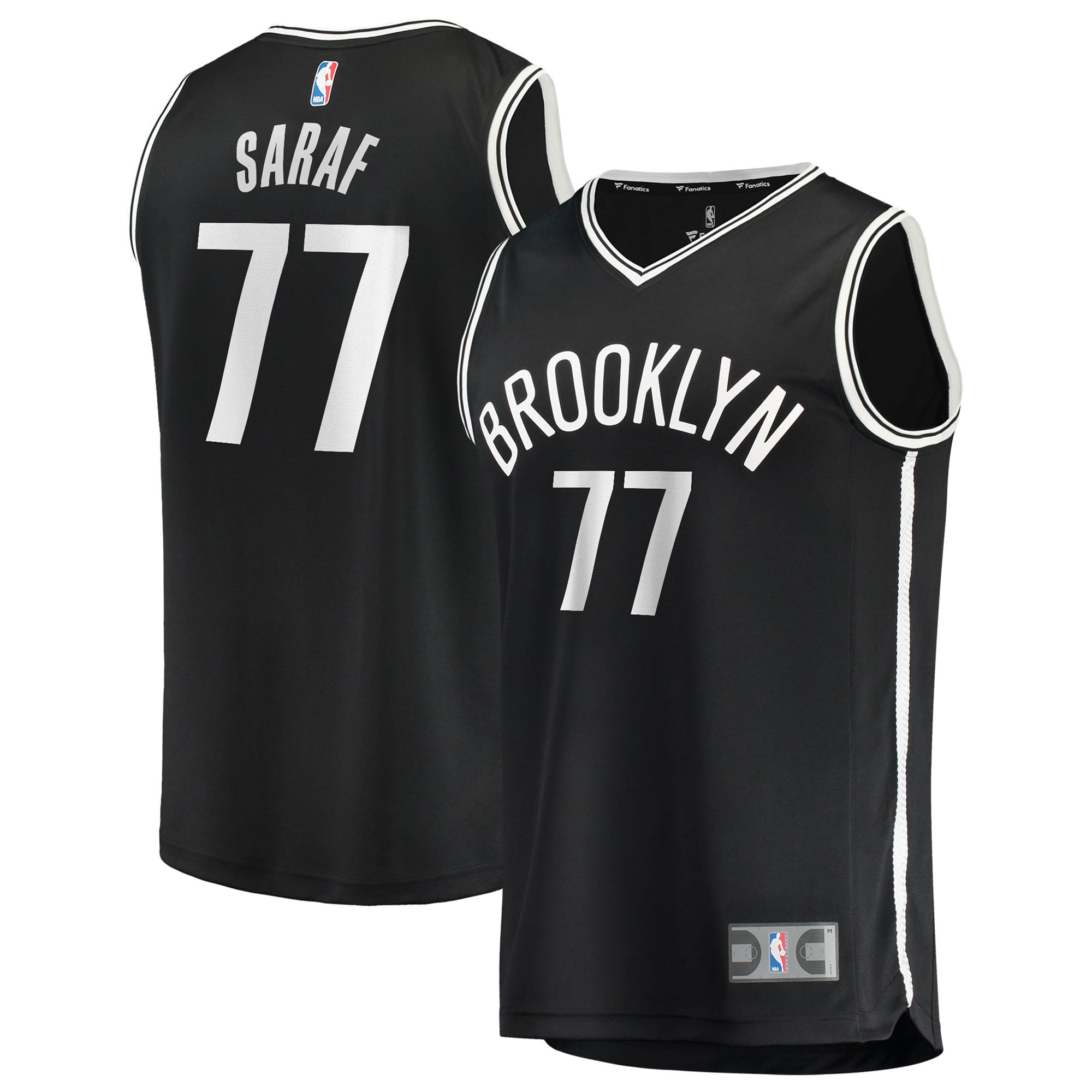 Ben Saraf Brooklyn Nets Black Basketball Jersey - Women's