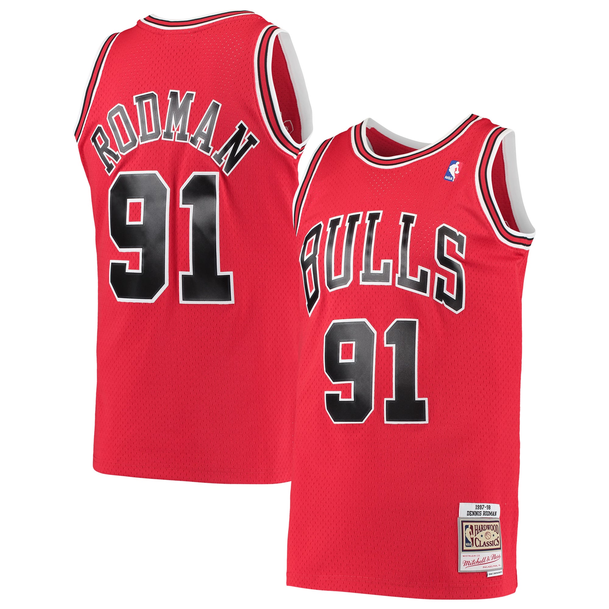 Dennis Rodman Chicago Bulls Red Basketball Jersey - Women's
