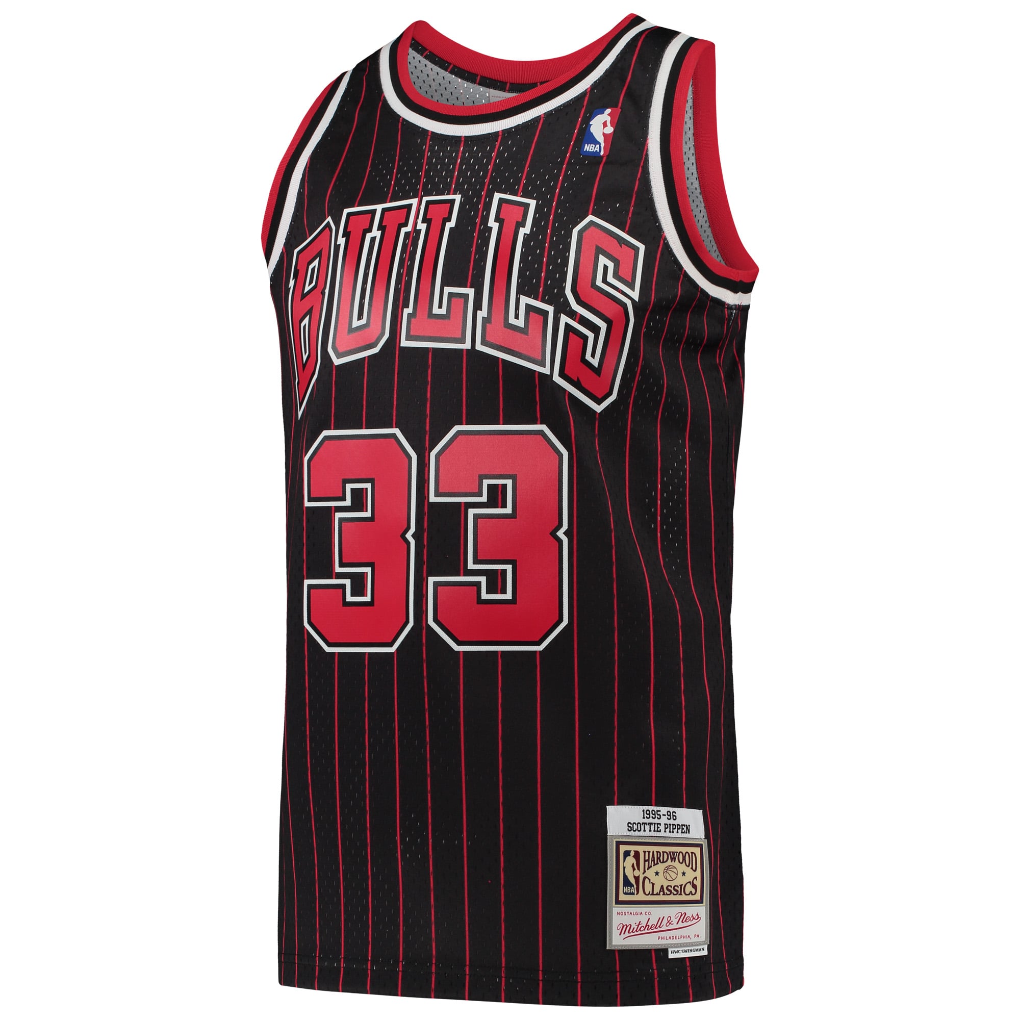 Scottie Pippen Chicago Bulls Black Basketball Shirt - Men's