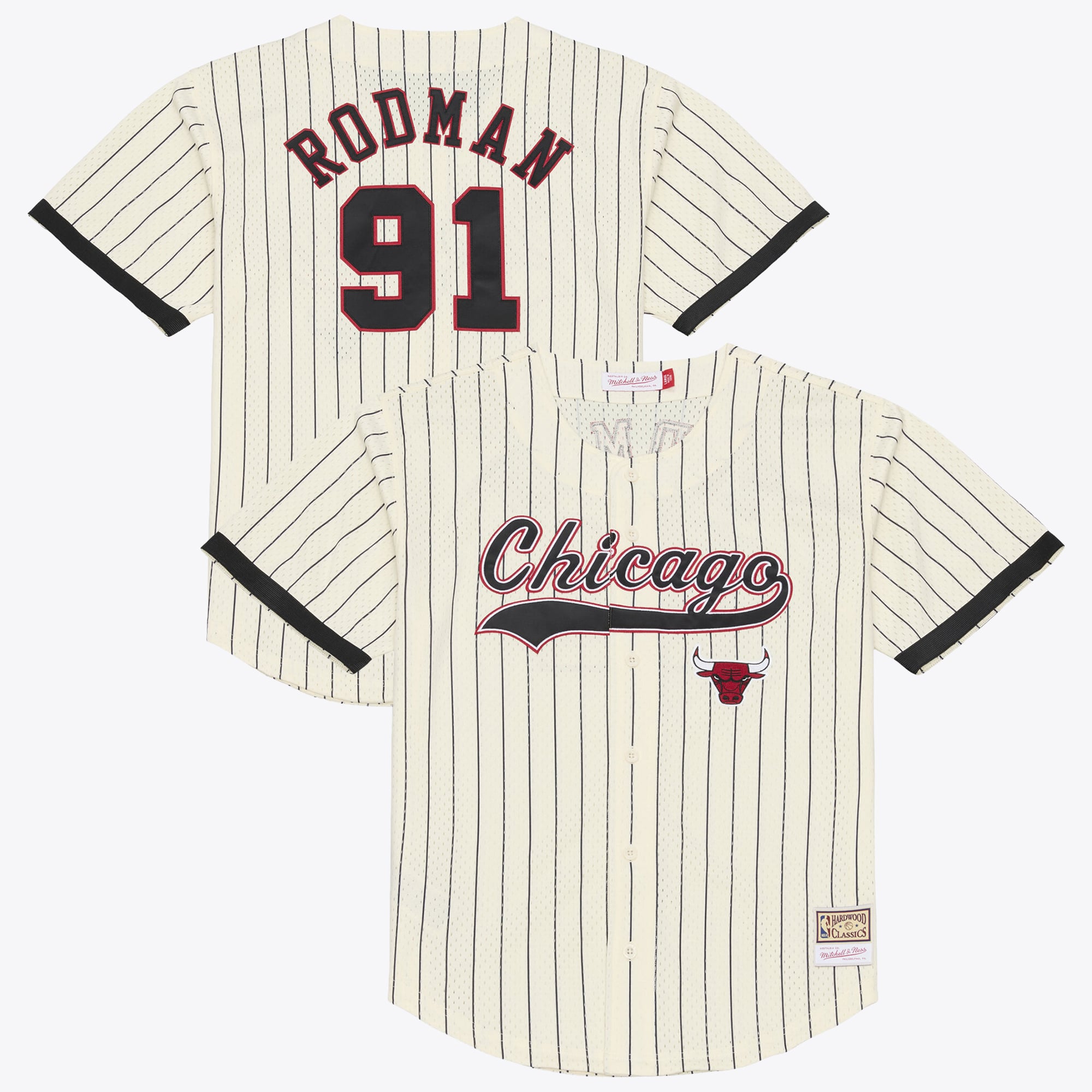 Dennis Rodman Chicago Bulls Cream Basketball Jersey - Youth