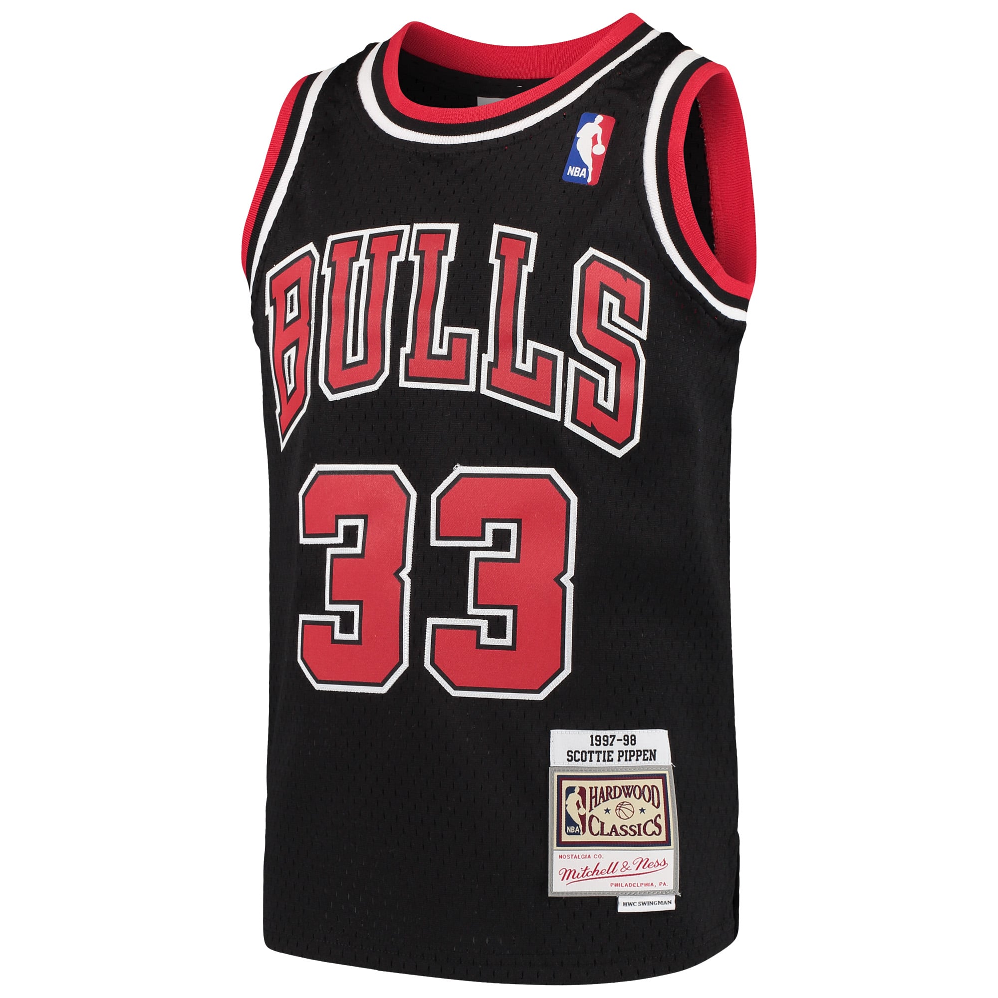 Scottie Pippen Chicago Bulls Black Retro Jersey - Men's