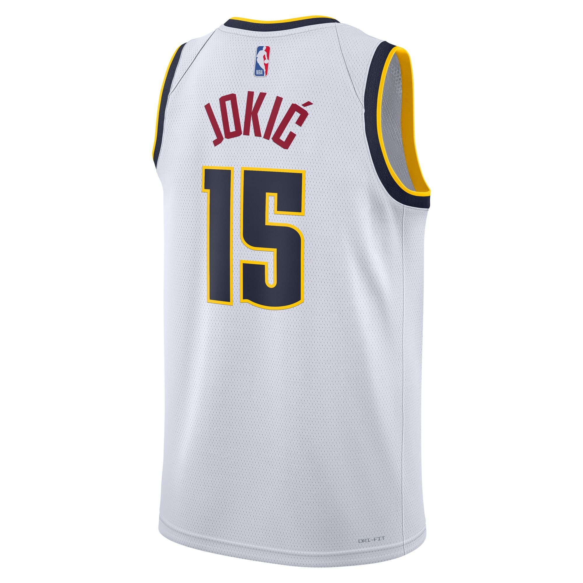 Nikola Jokic Denver Nuggets White Basketball Shirt - Men's