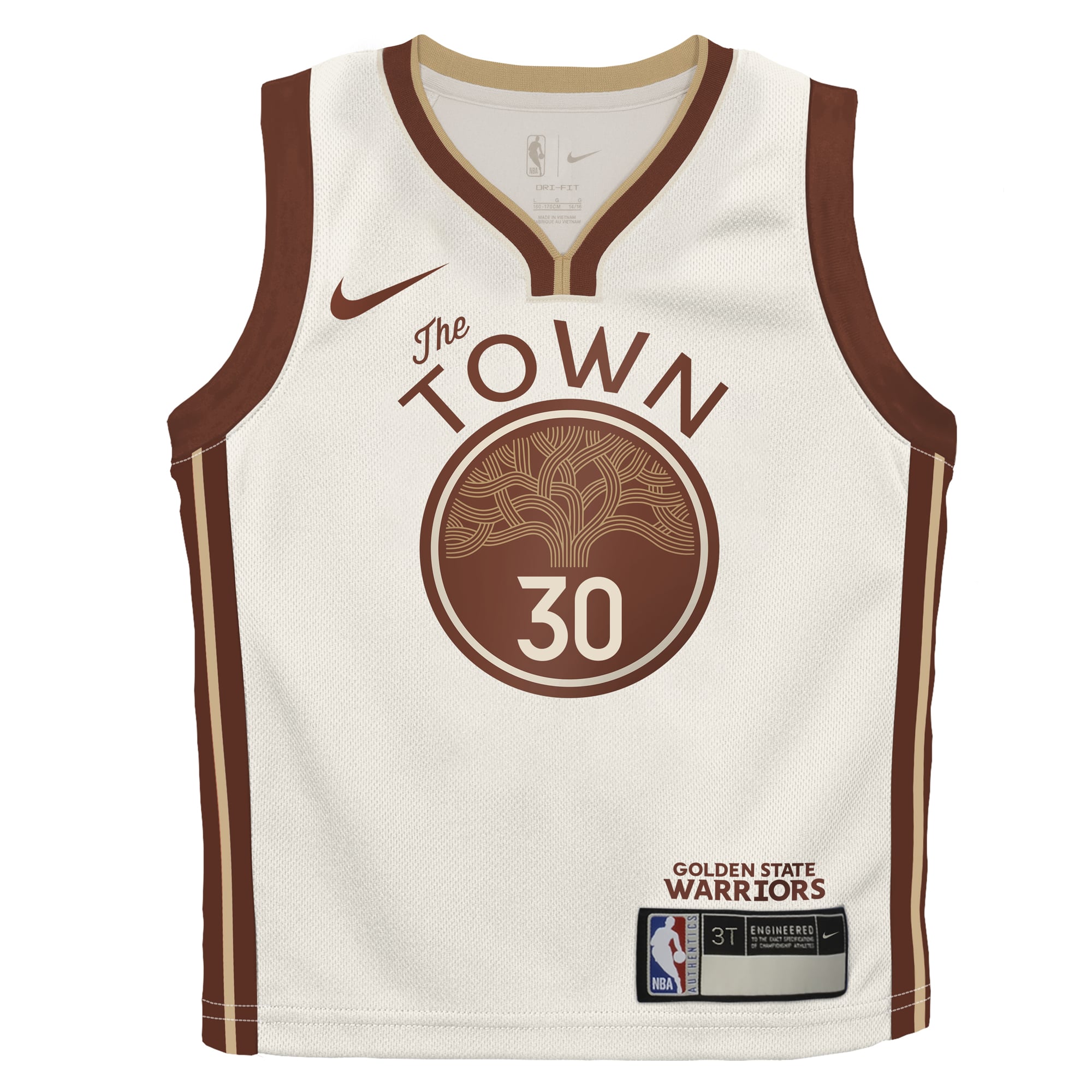 Stephen Curry Golden State Warriors Tan Jersey - Youth