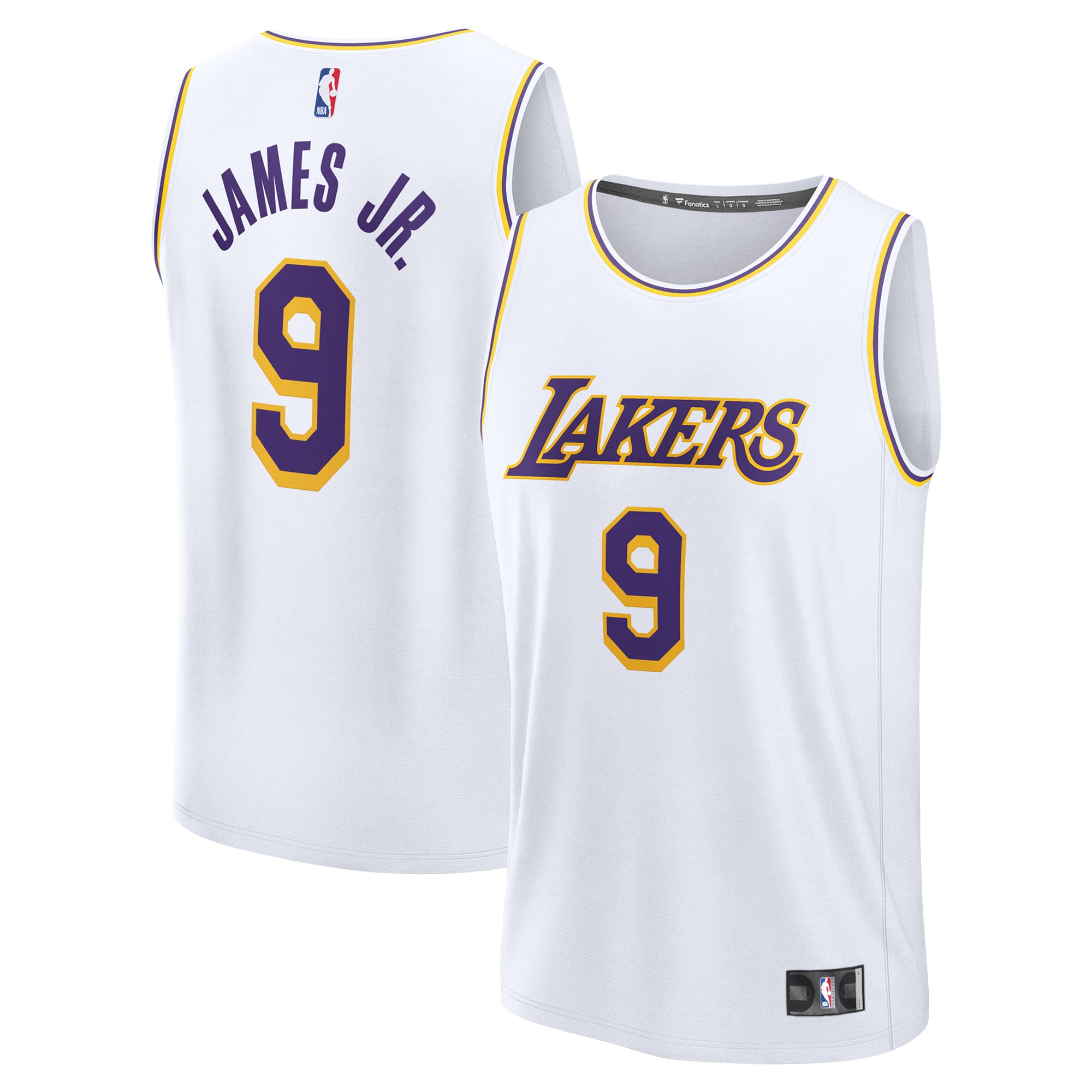 Bronny James Los Angeles Lakers White Jersey - Youth