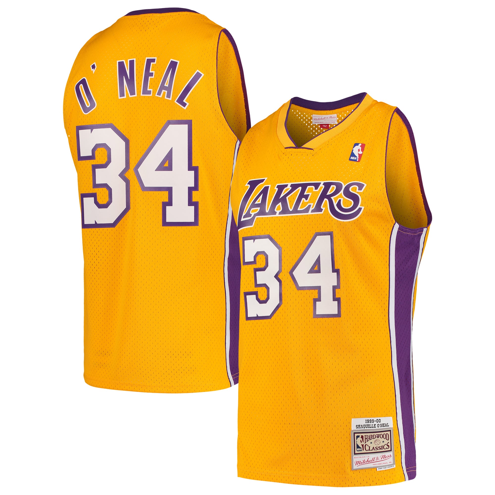 Los Angeles Lakers Gold Retro Basketball Jersey - Youth