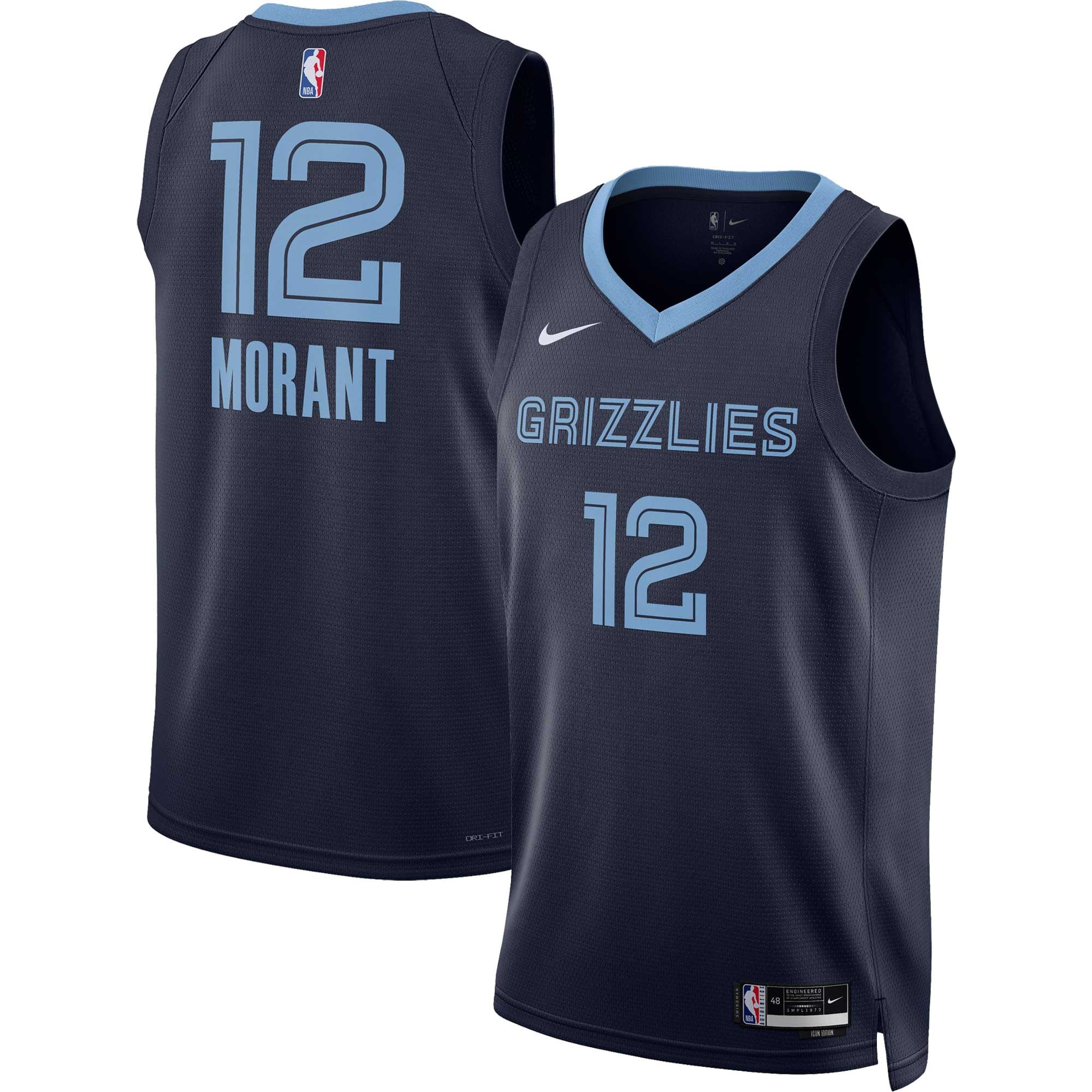 Ja Morant Memphis Grizzlies Navy Edition 4 Jersey - Women's