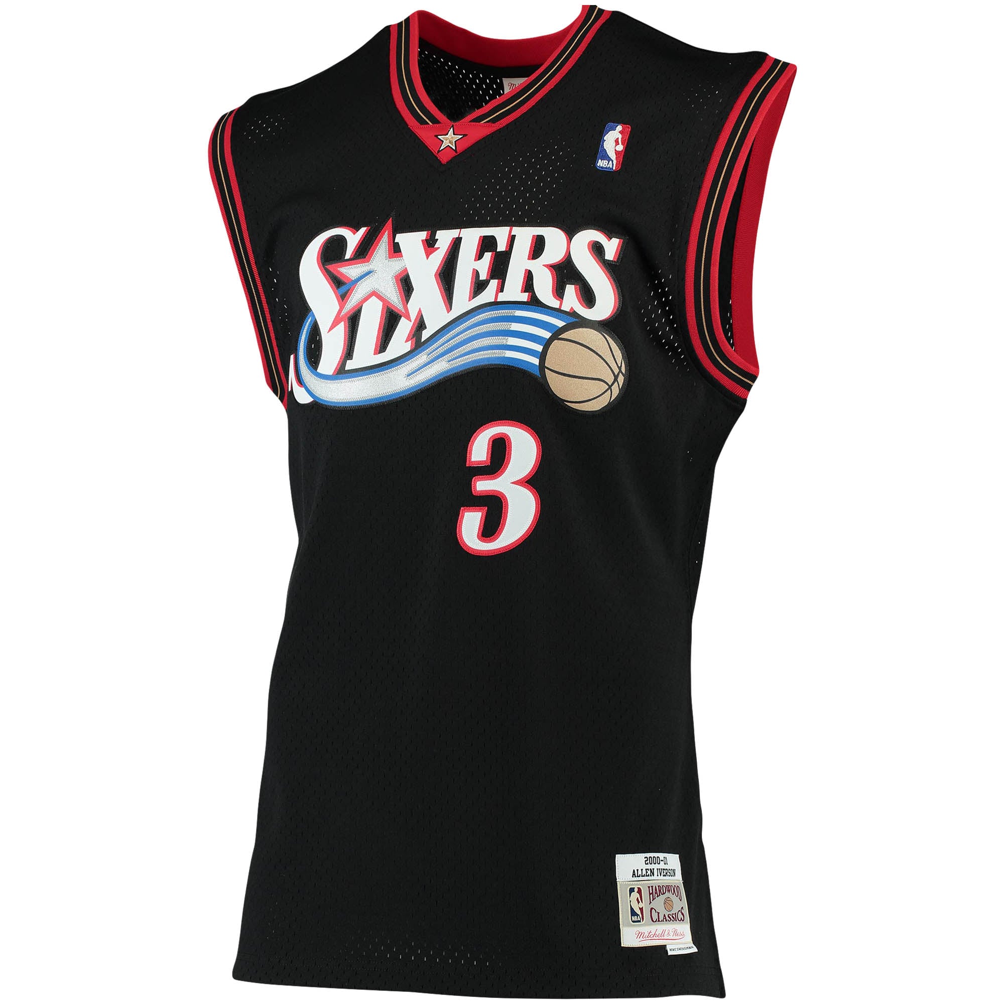 Allen Iverson Philadelphia 76ers Black Jersey - Women's