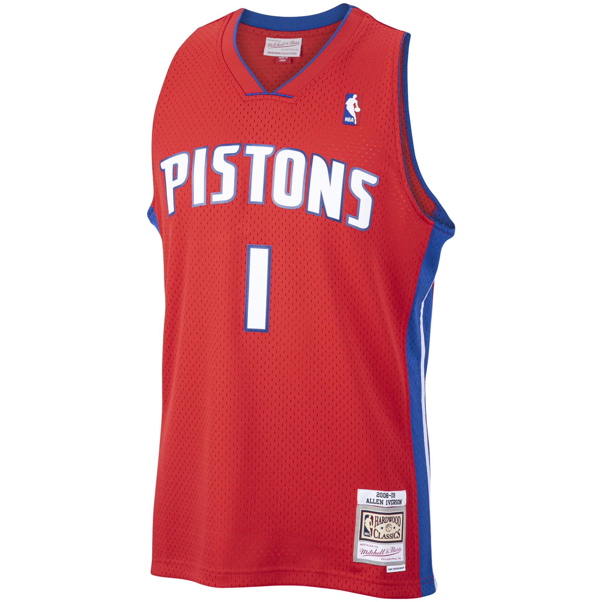 Allen Iverson Detroit Pistons Red Basketball Jersey - Men's