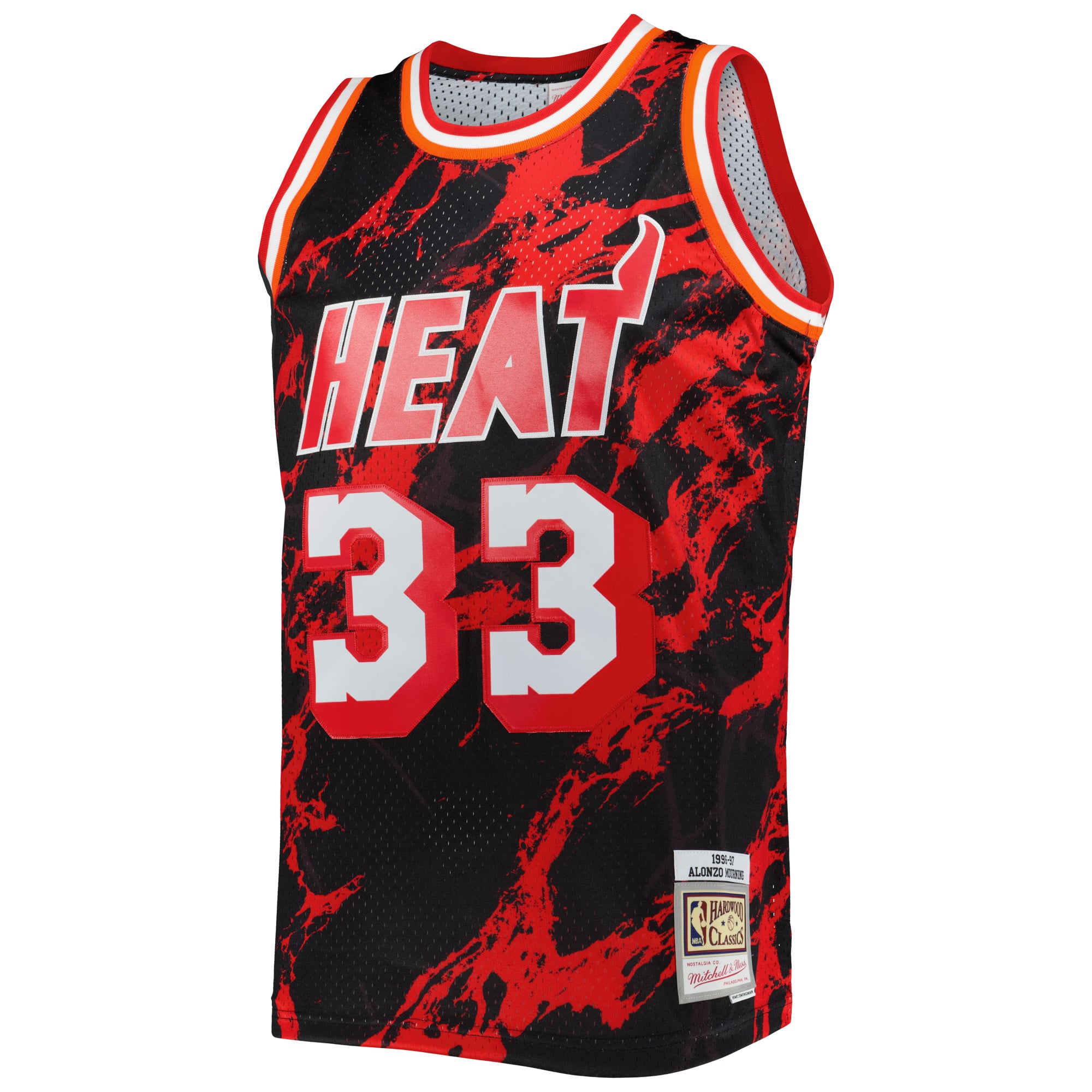 Alonzo Mourning Miami Heat Black Basketball Jersey - Youth