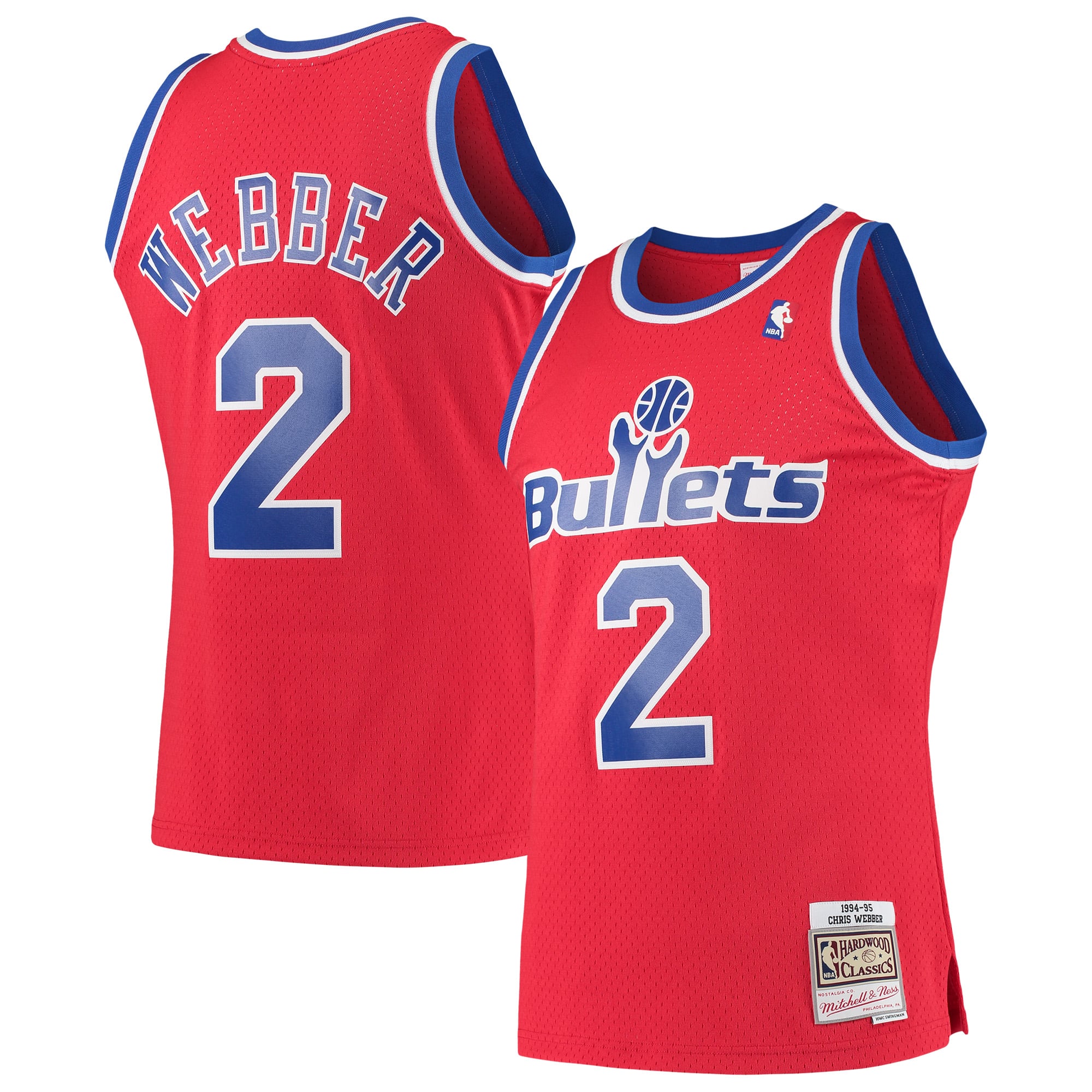 Chris Webber Washington Bullets Red Jersey - Women's