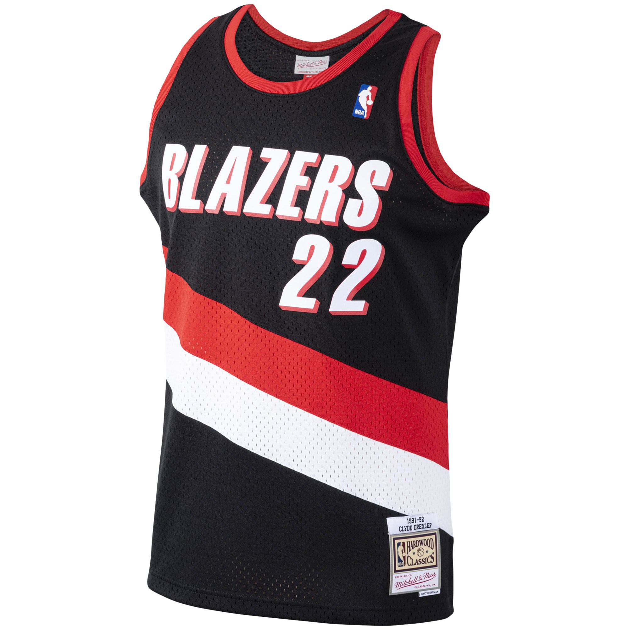 Clyde Drexler Portland Trail Blazers Black Jersey - Men's
