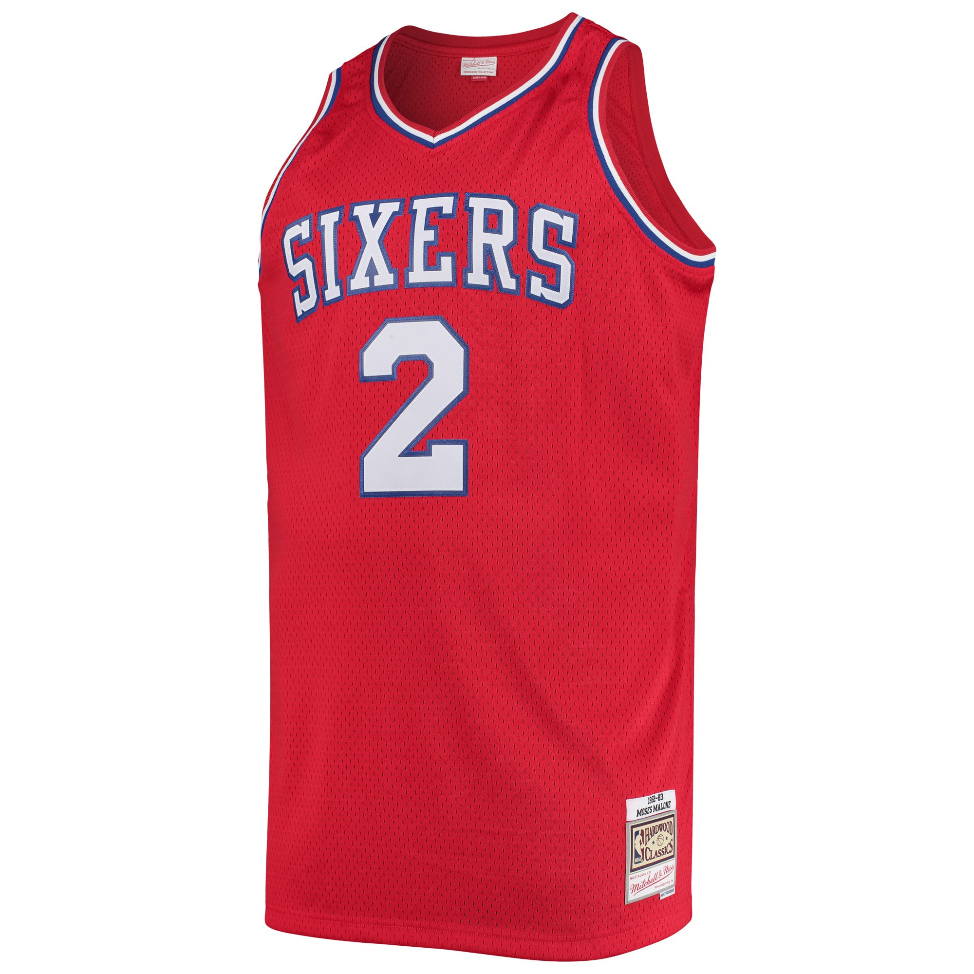 Moses Malone Philadelphia 76ers Red Jersey - Youth