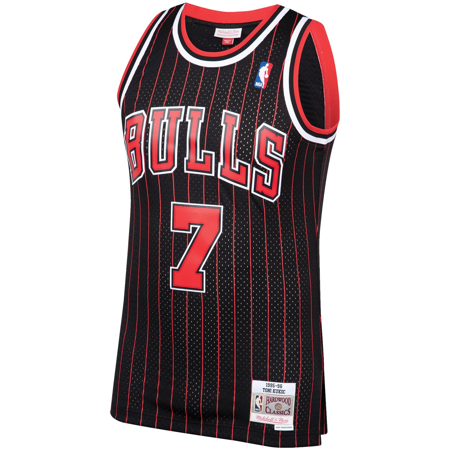 Toni Kukoc Chicago Bulls Black Basketball Jersey - Youth