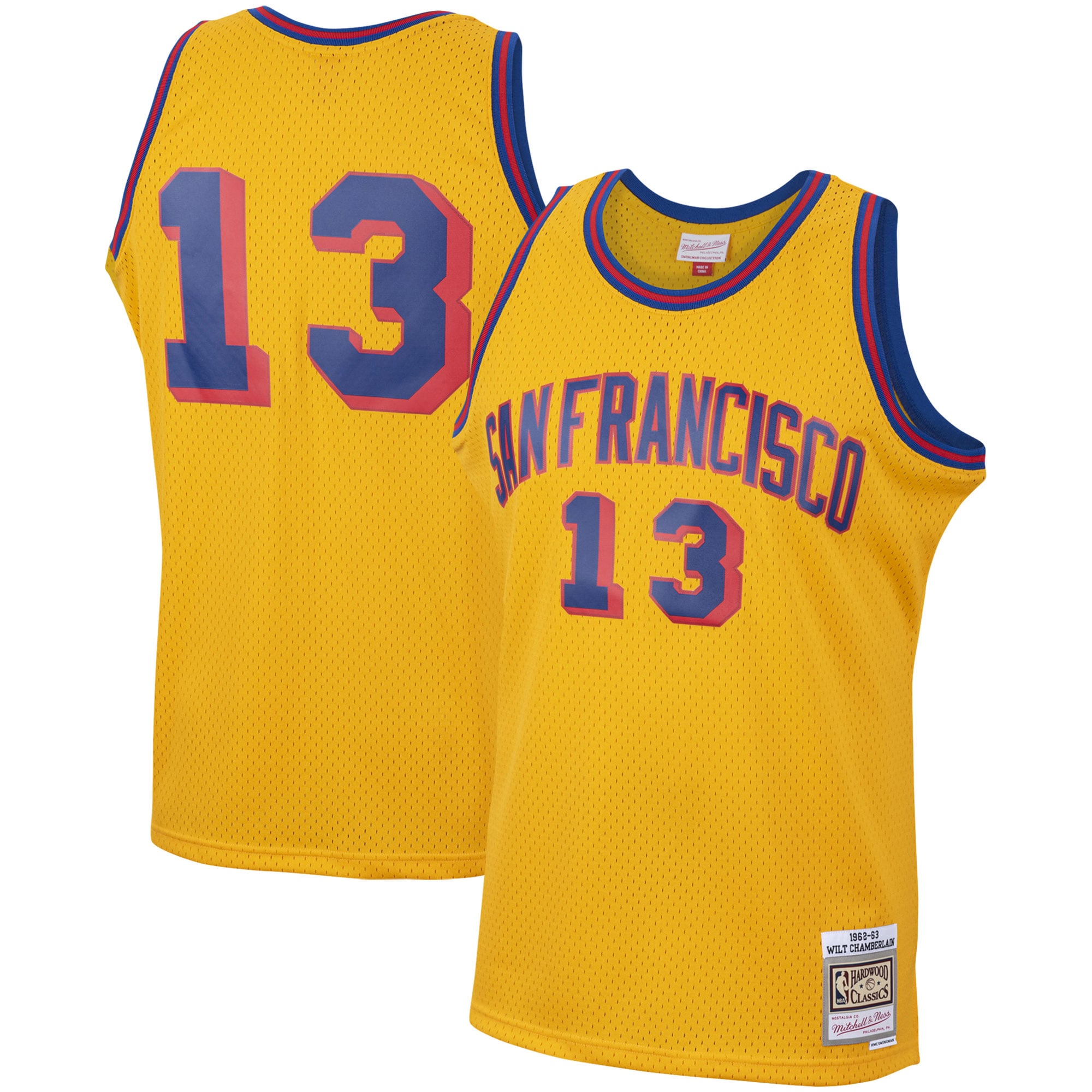 Wilt Chamberlain San Francisco Warriors Gold Jersey - Youth