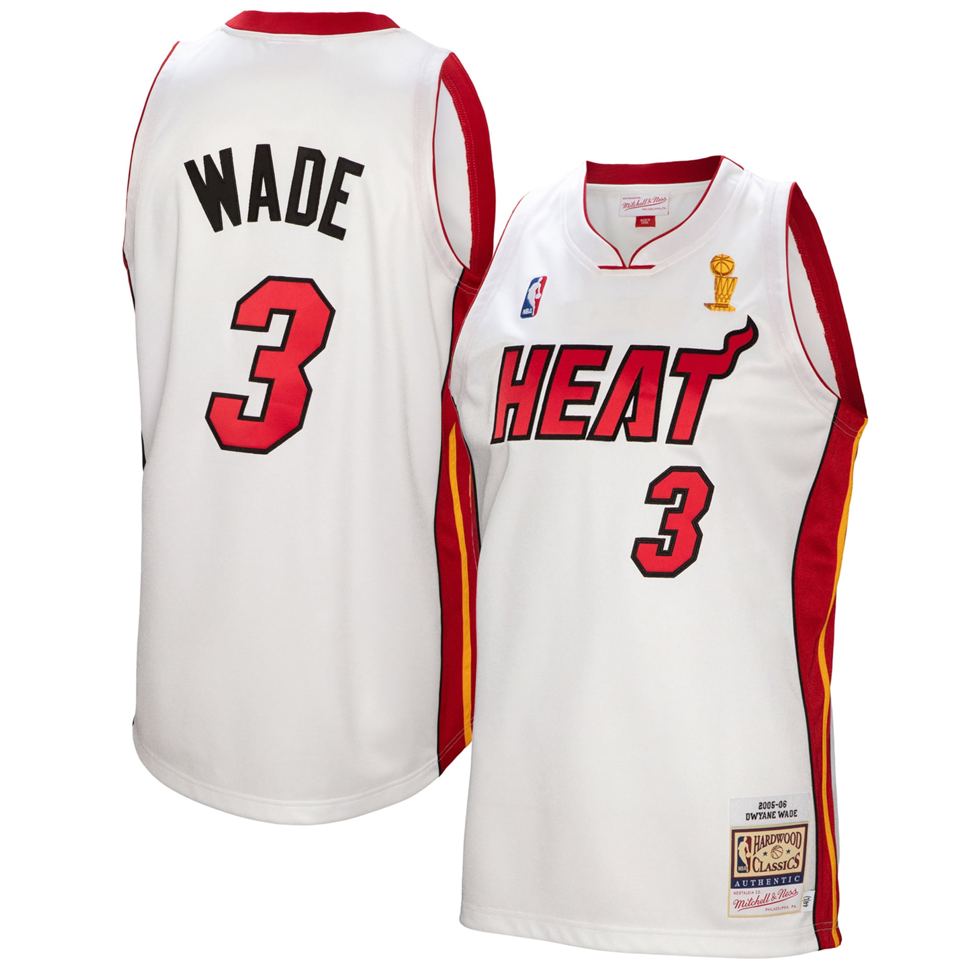 Dwyane Wade Miami Heat White Basketball Shirt - Men's