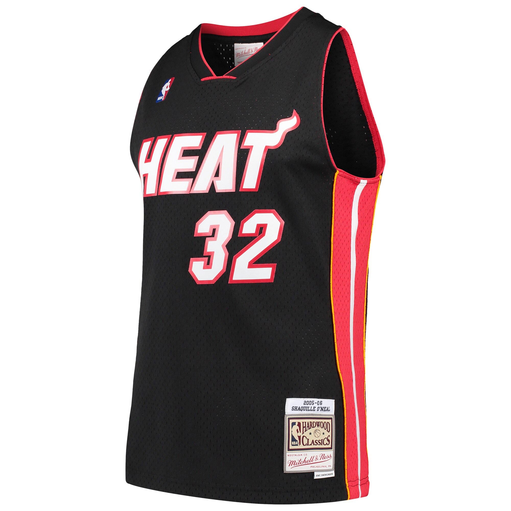 Miami Heat Black Hardwood Classics Swingman Jersey - Men's