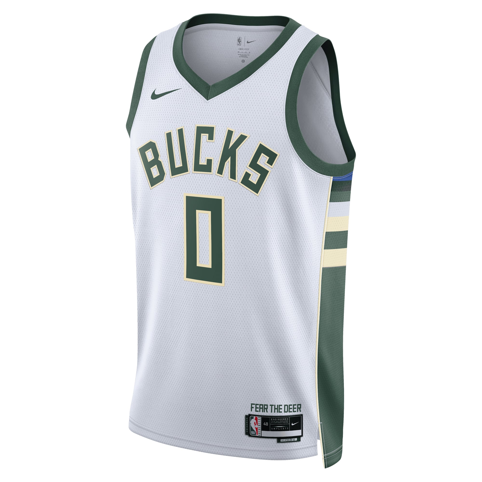 Damian Lillard Milwaukee Bucks White Shirt - Youth