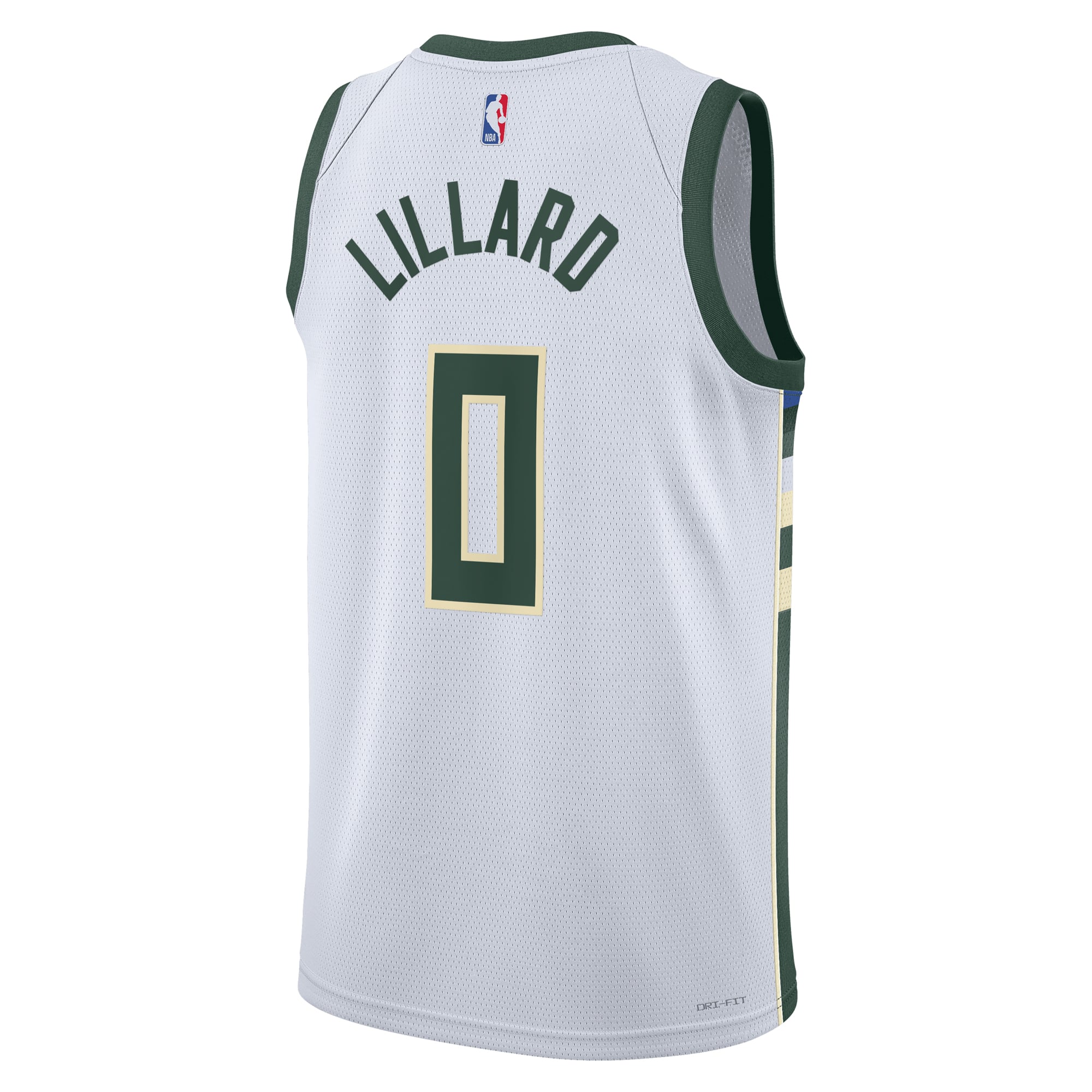Damian Lillard Milwaukee Bucks White Shirt - Youth