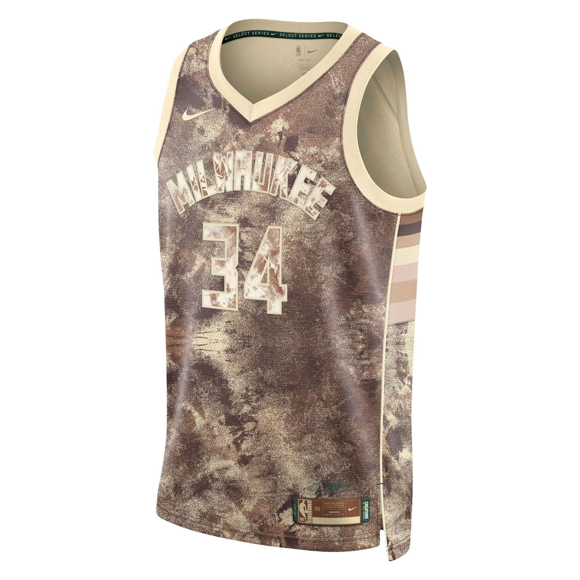 Giannis Antetokounmpo Milwaukee Bucks Brown Shirt - Youth